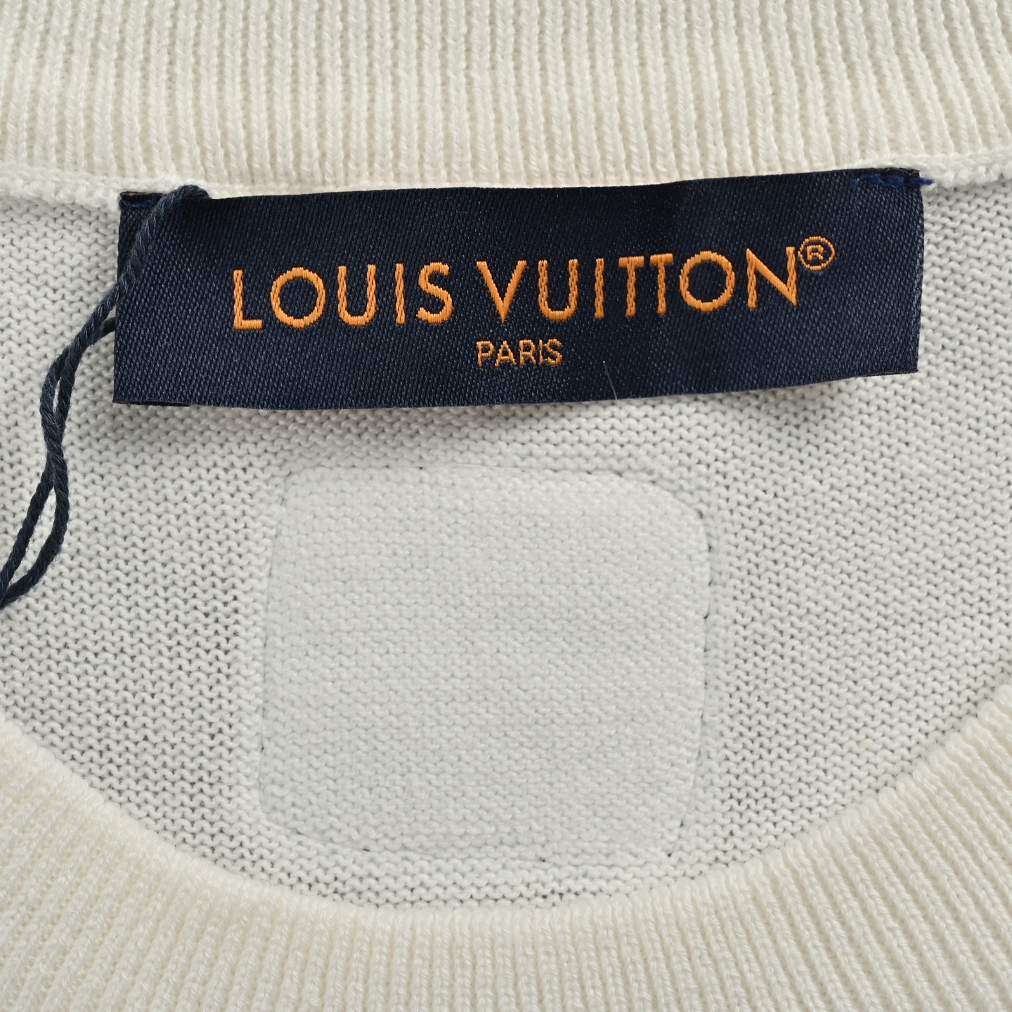 Louis Vuitton 25ss chest leather patch knitted short sleeves