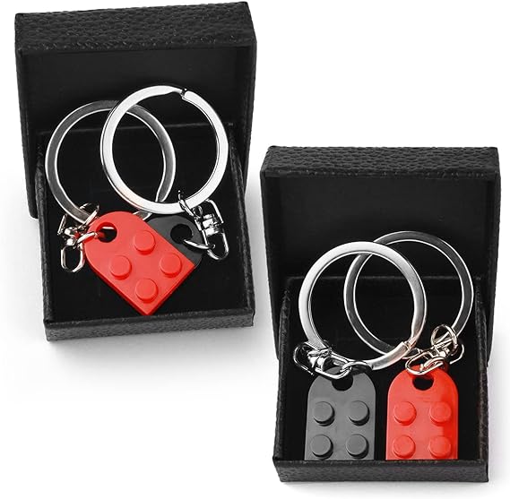 Brick Heart Keychain Set