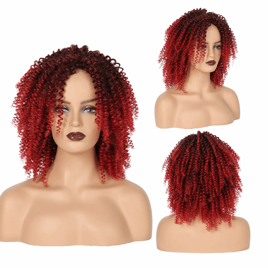 Luna 018 Short Kinkly Curly Synthetic Wigs for Women