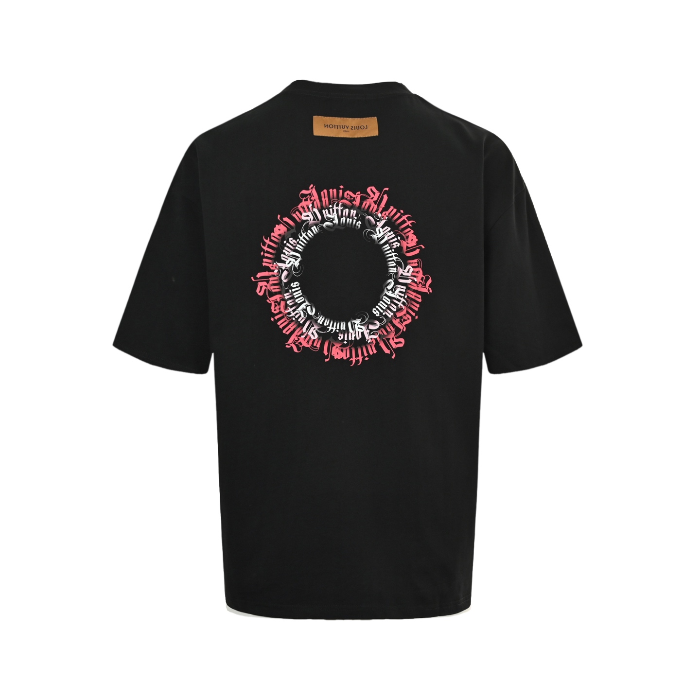 Louis Vuitton 25ss circle lettering print short-sleeved shirt