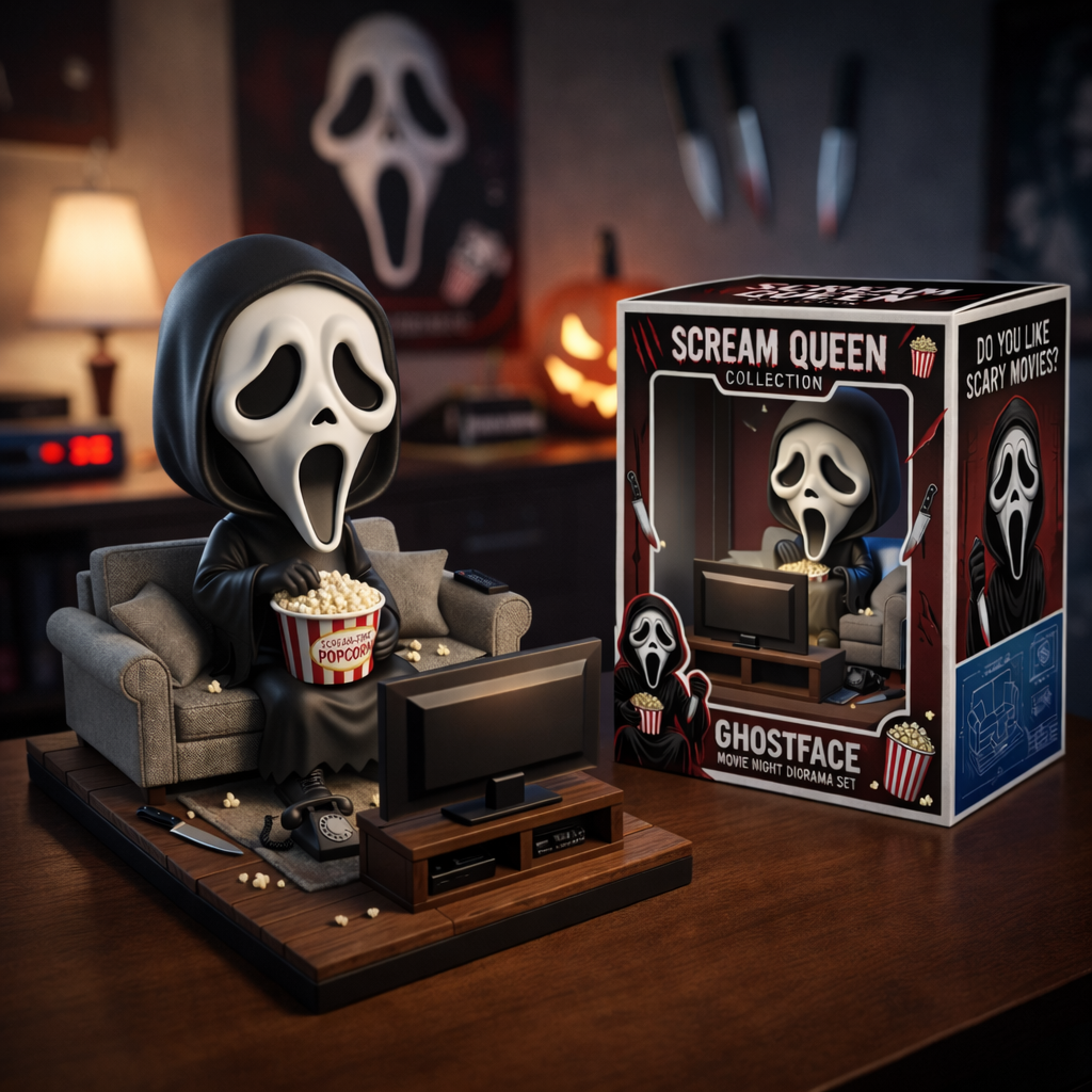 Ghostface Scream Movie Night Diorama Set - Limited Edition 🔪🍿