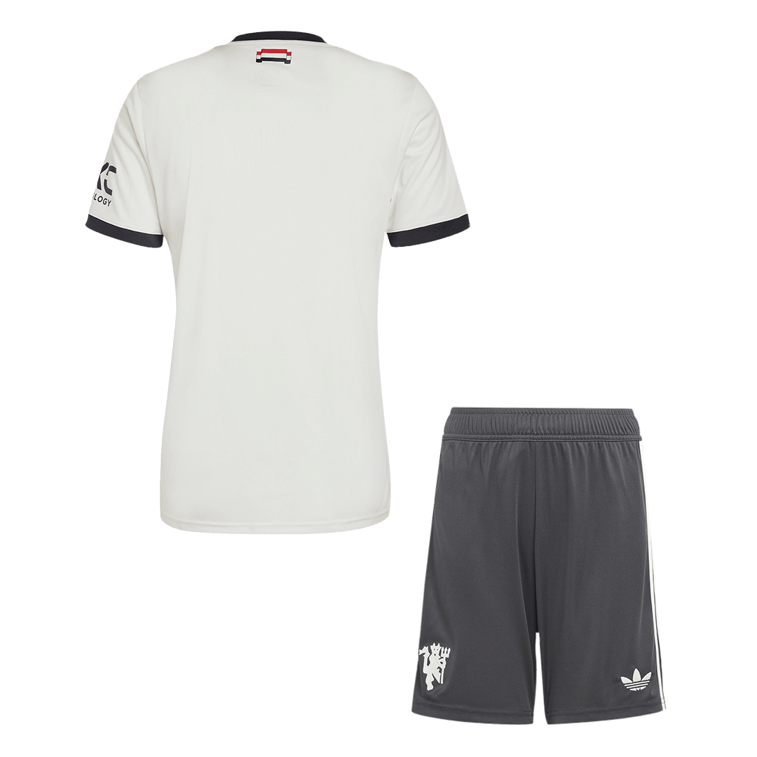 Manchester United men's third home football shirt kit (shirt+shorts) 2024/25