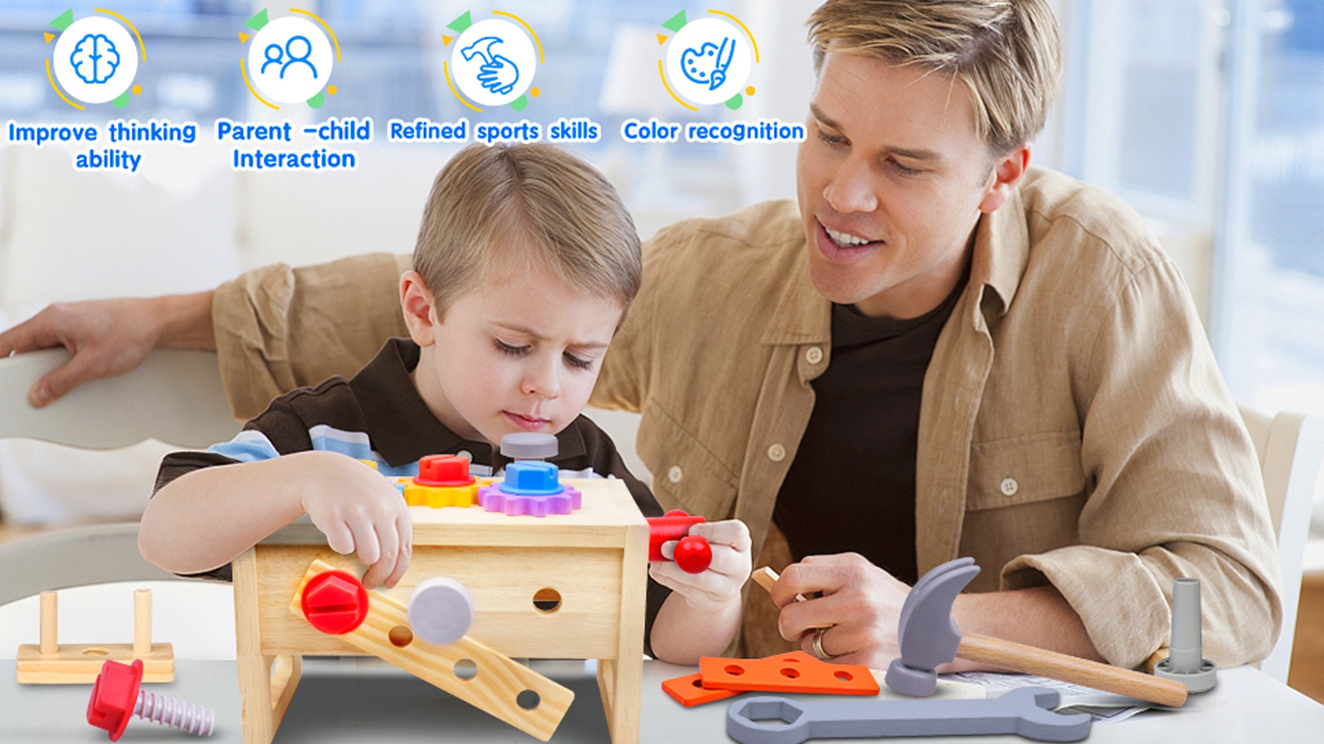 🔥ON SALE 🔥Children's Wooden Repair Tool Box🛠️