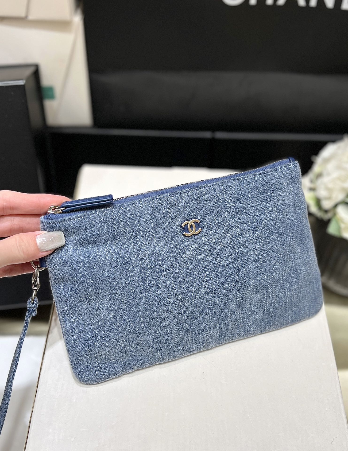 Chanel 24S Spring/Summer Collection Rivet Denim Handbag AS3260