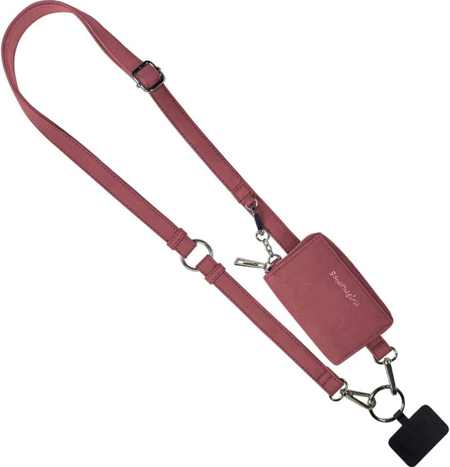 ✨2024 NEW✨Cell Phone Strap with Brushed Vegan Leather Pouch