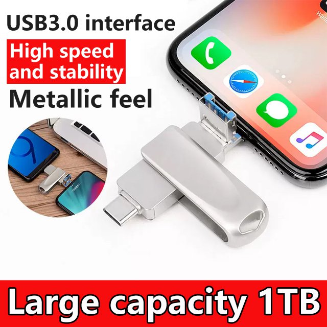 💥Last Day Promotion-[SAVE 50% OFF]--[Multifunctional]Large-capacity four-in-one mobile phone expansion flash drive