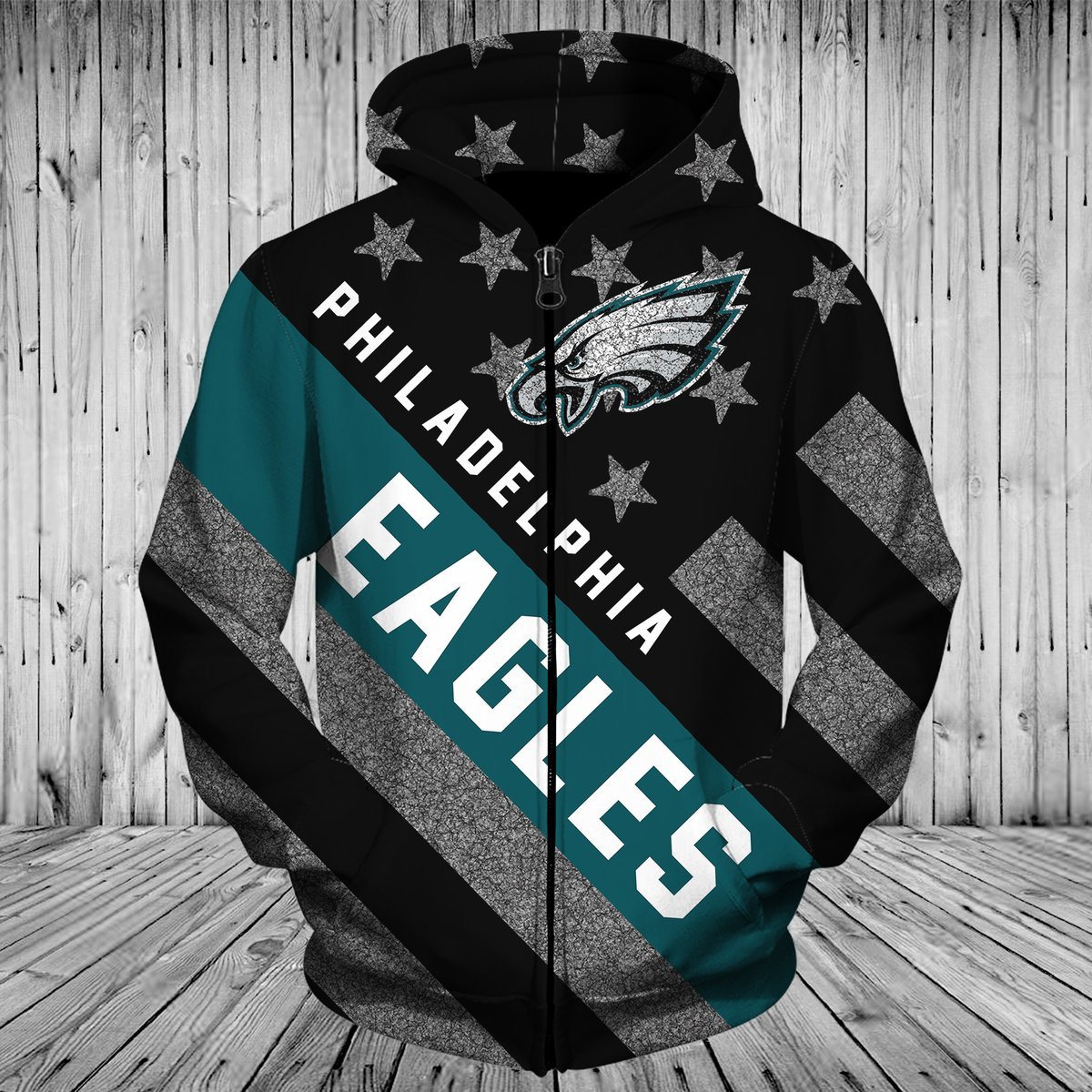 EAGLES HOODIE 3D FLAG3