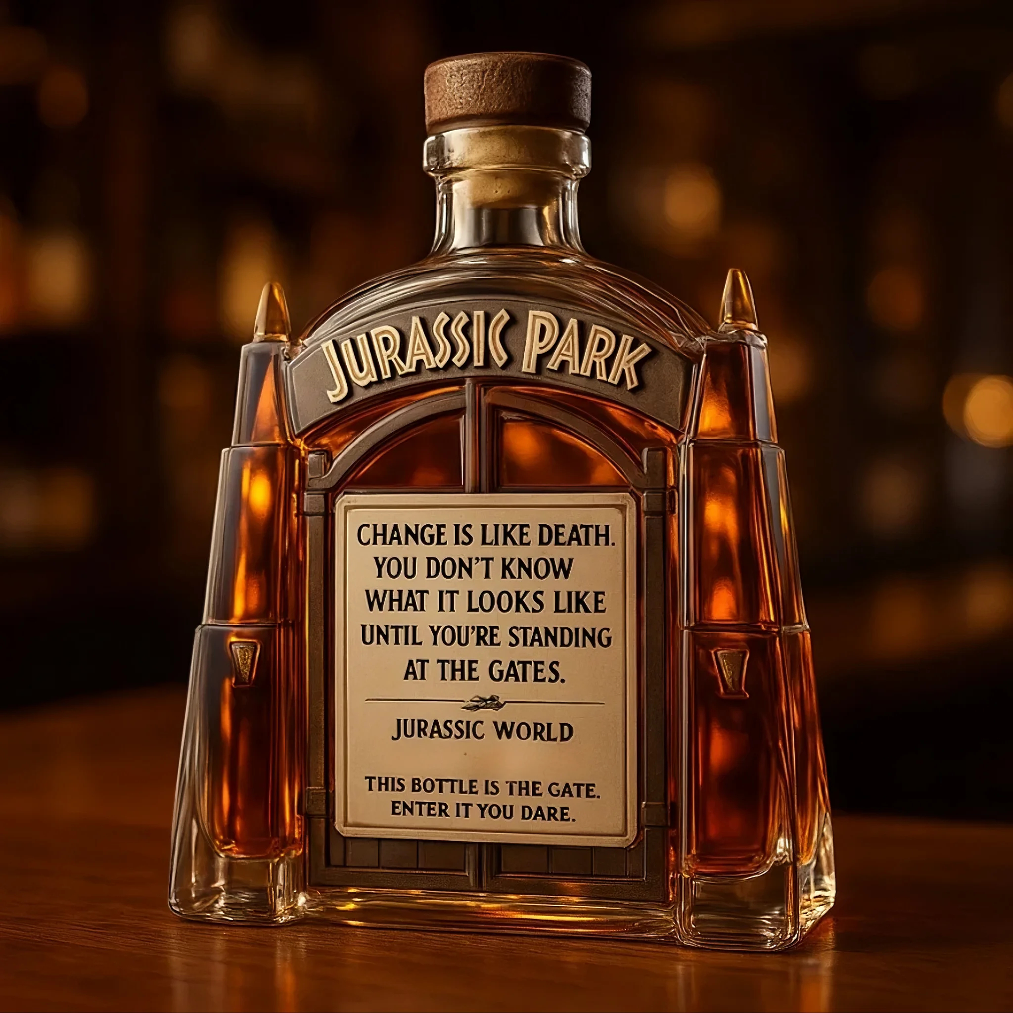 Jurassic Park Gate Decanter