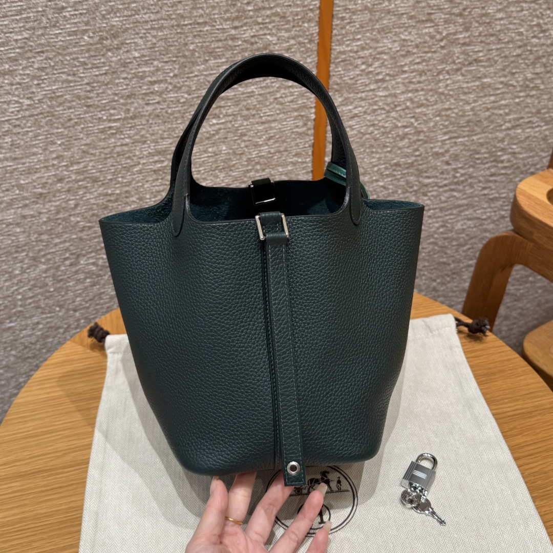 Hermès Picotin 60Vert cypress handbag (handmade to order)