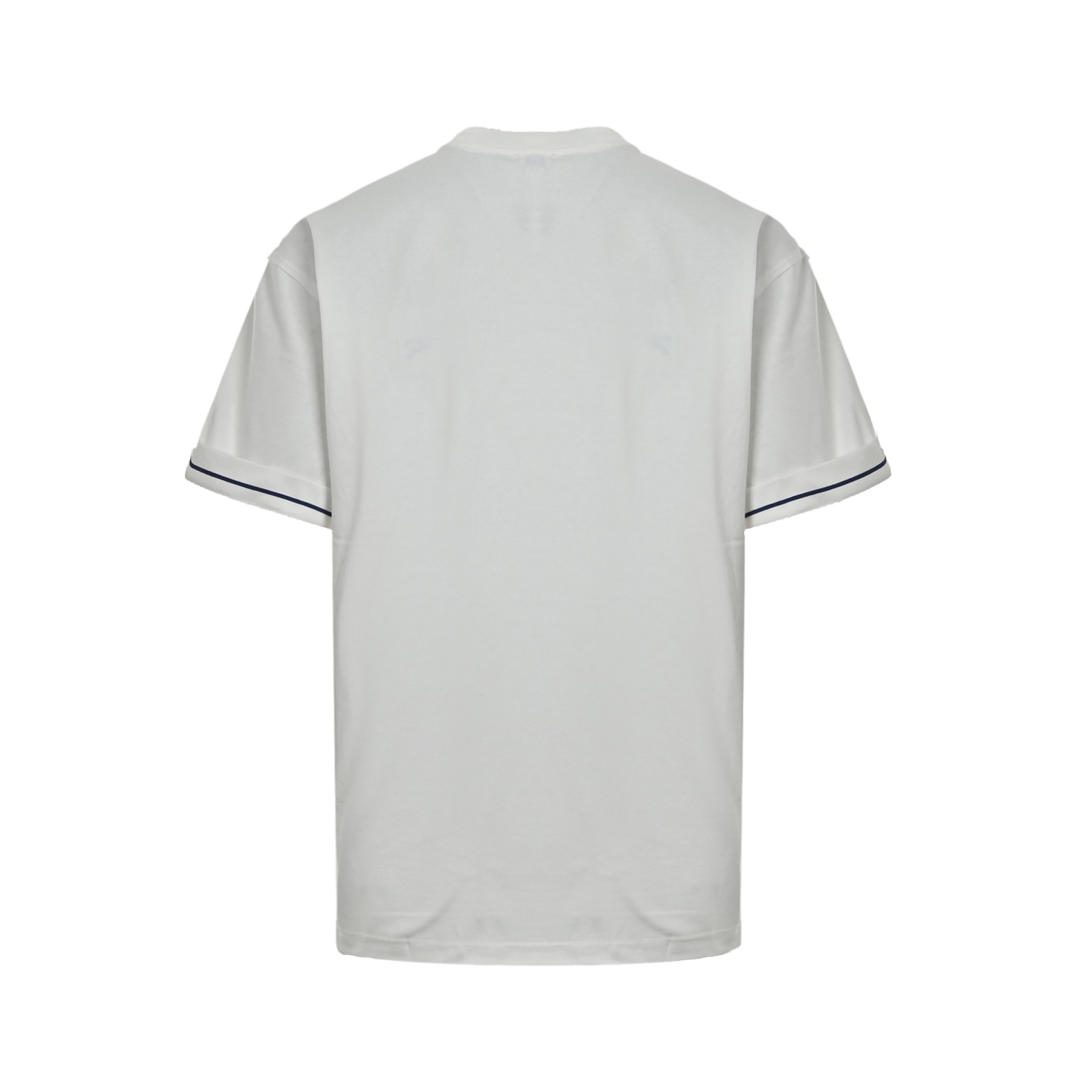 Burberry cuffs webbing print round neck short sleeves
