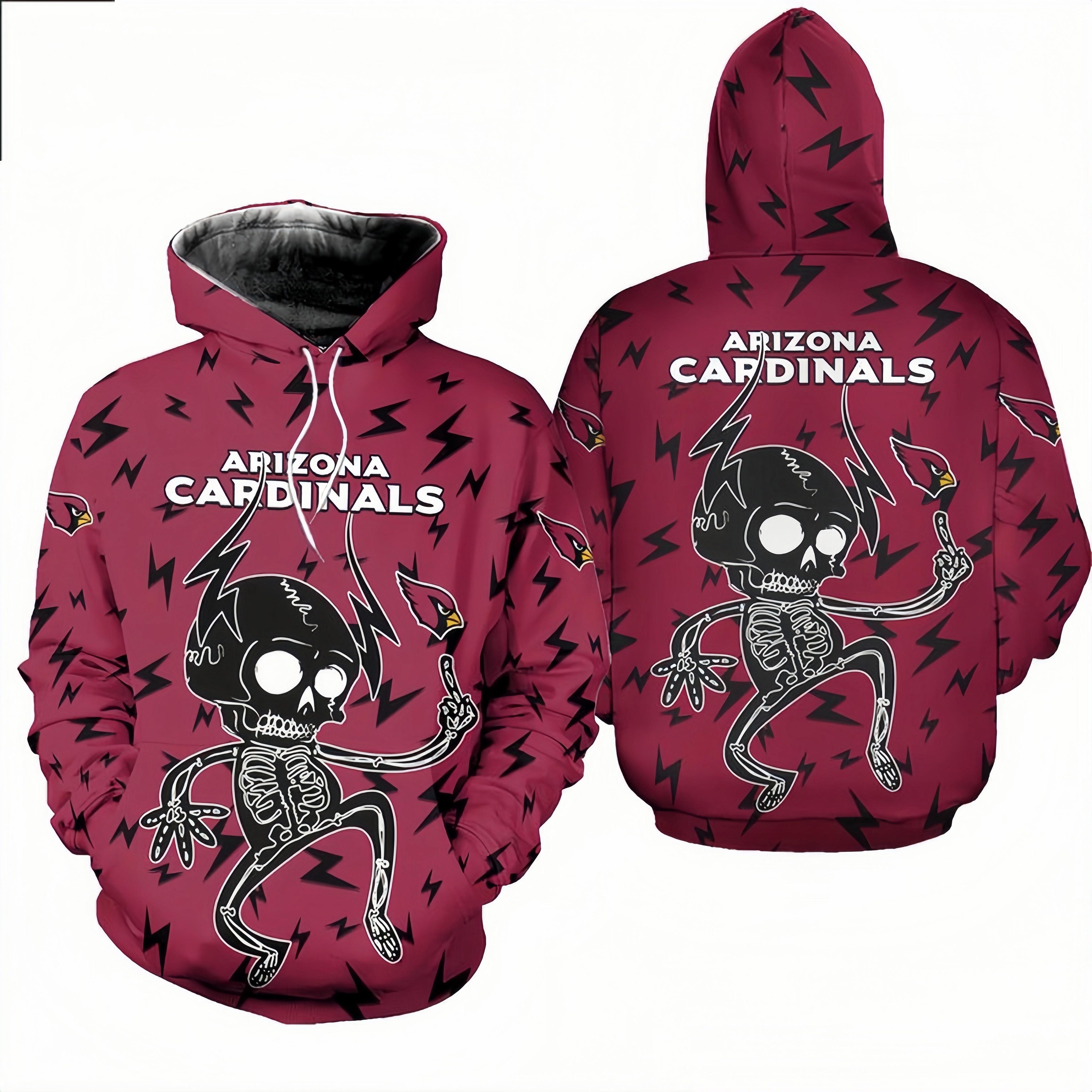 ARIZONA CARDINALS 3D ELECTRIC SHOCK CUTE SKELETON