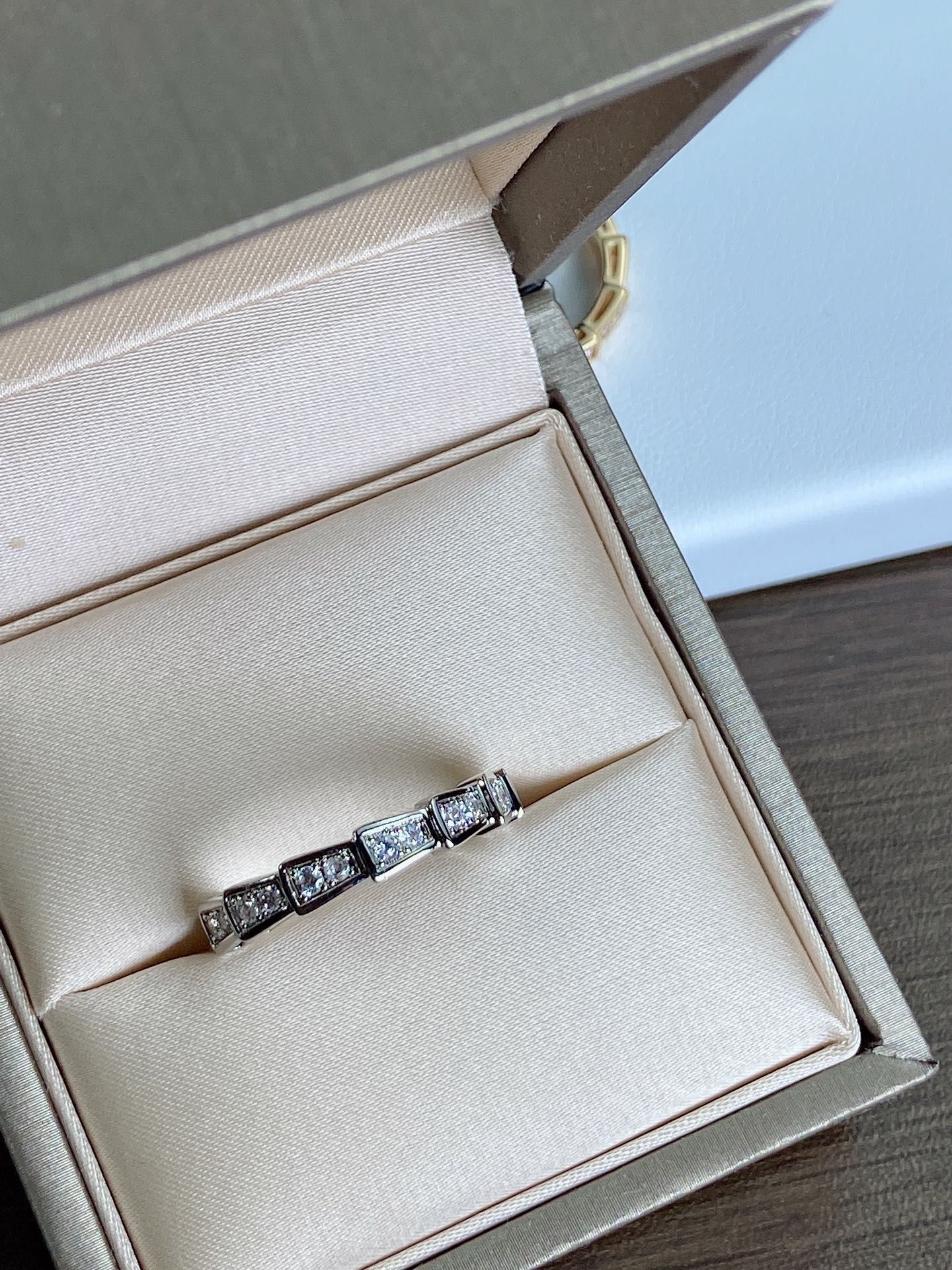 Bulgari diamond snake bone ring