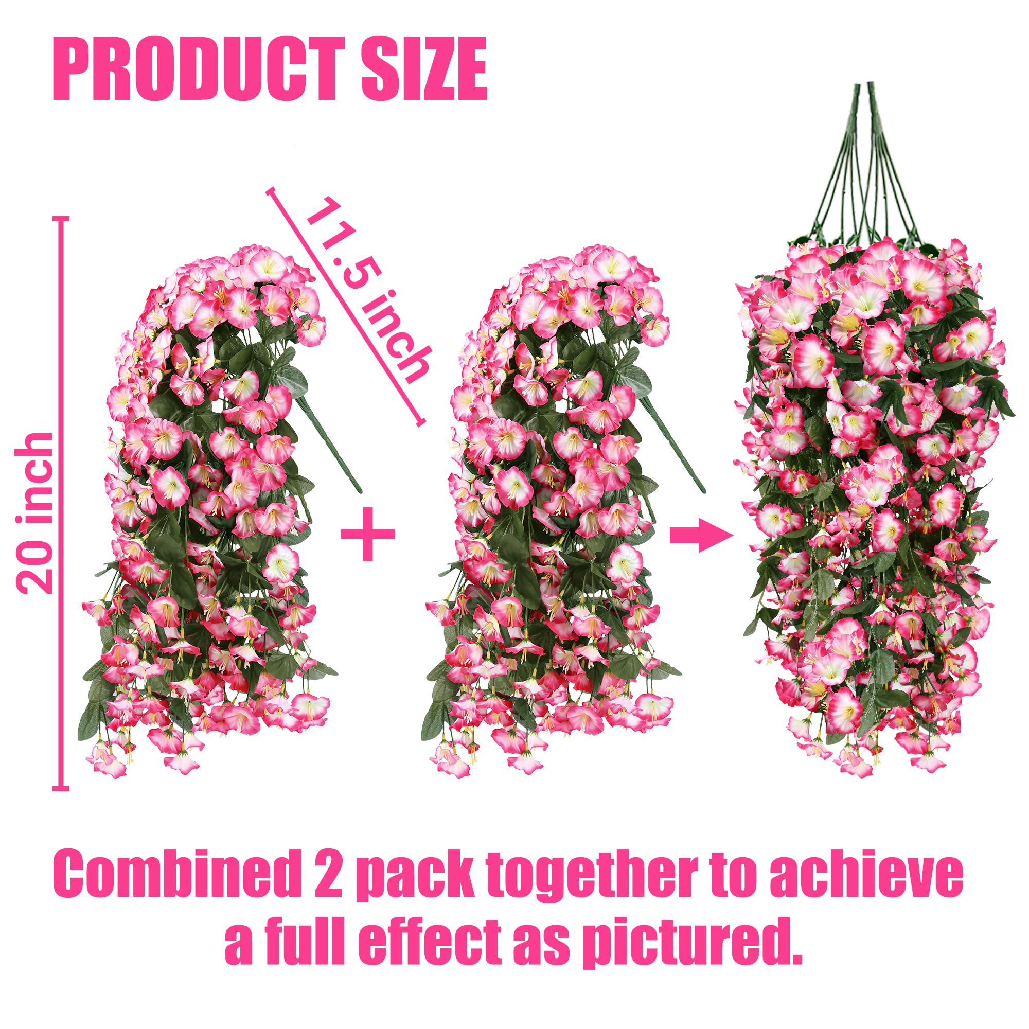 🔥Last Day 49% OFF🔥4PCS Faux Silk UV Resistant Realistic Morning Glory Trailing Vines