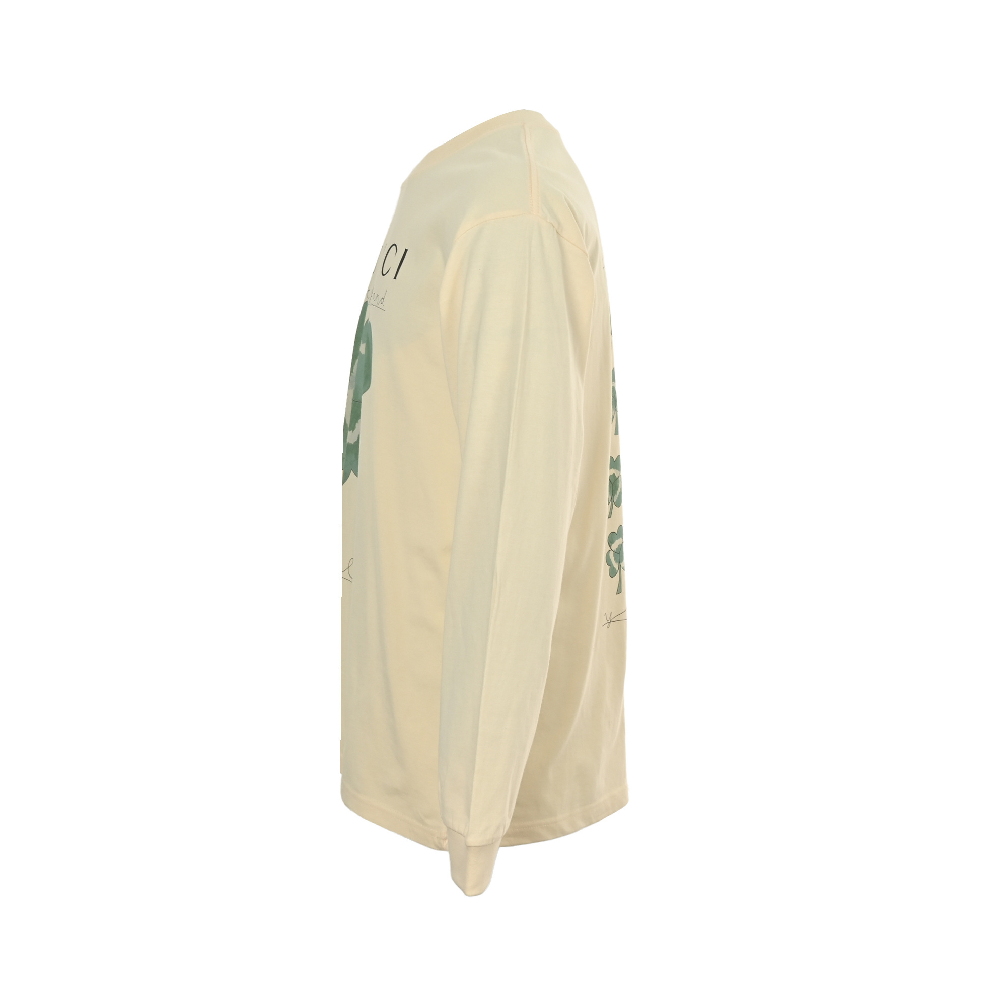 Gucci 25Fw heart leaf plant print long-sleeved T-shirt