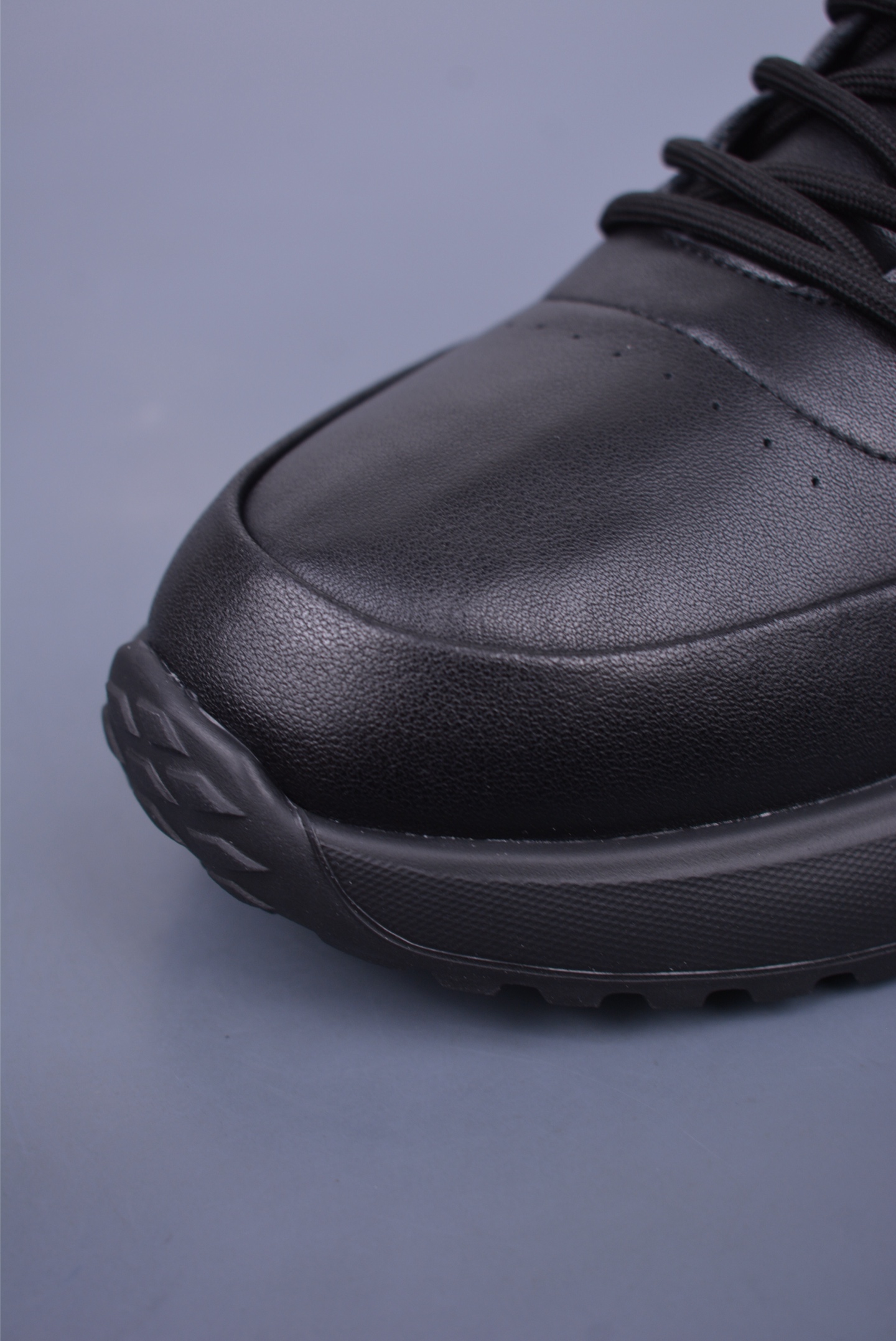 Prada triangle series platform sneakers all black 3D936M