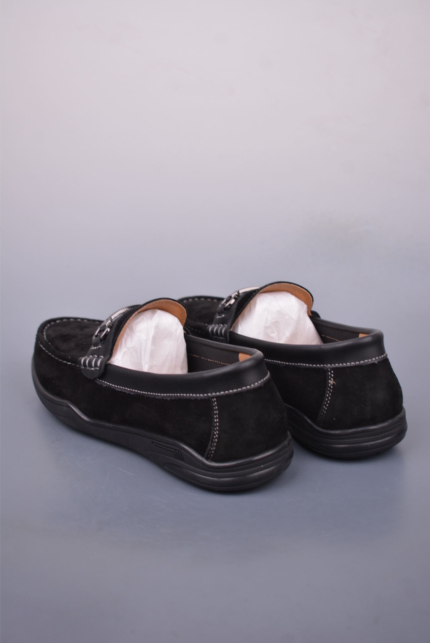 GUCCI new men's shoes business casual loafers black