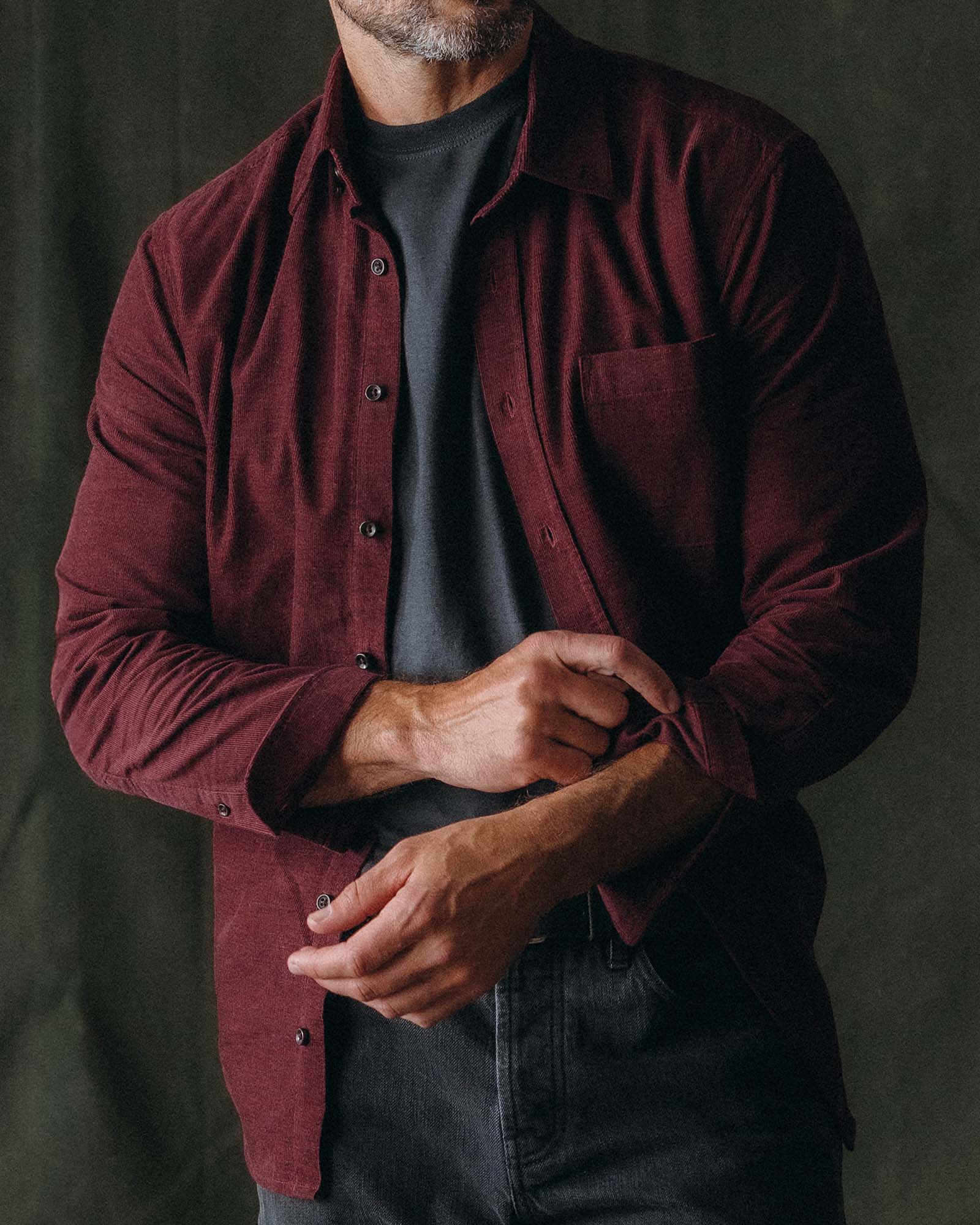 The Jack in Heather Burgundy Pincord