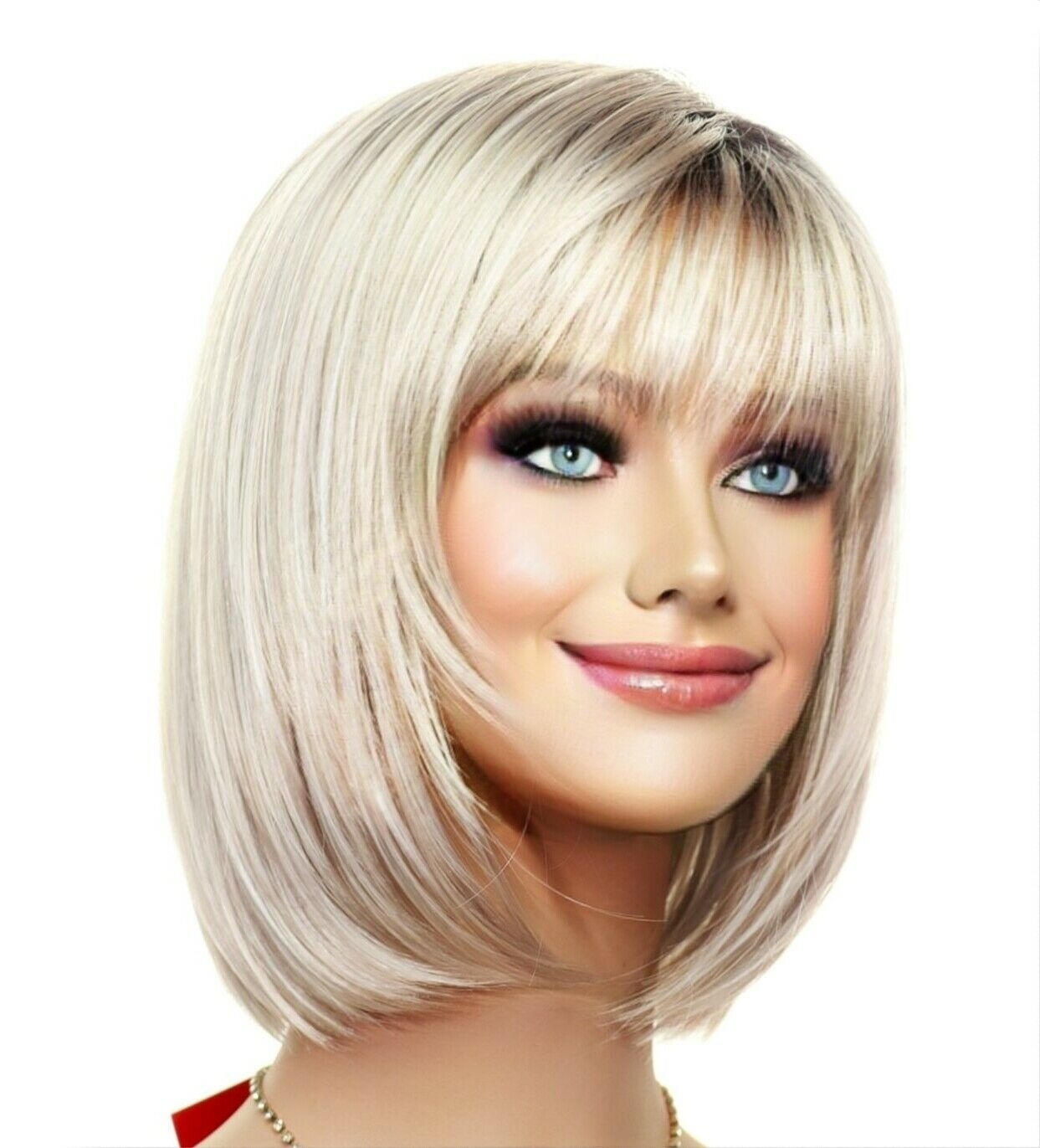 Mid-length Layered Straight Wig
