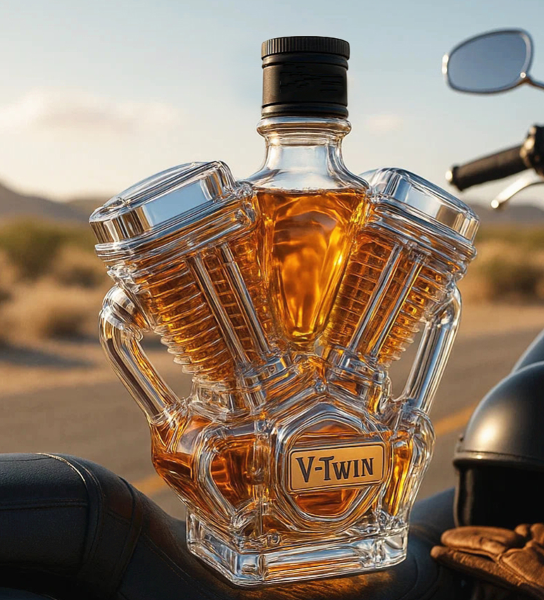 V-Twin Whiskey Bottle