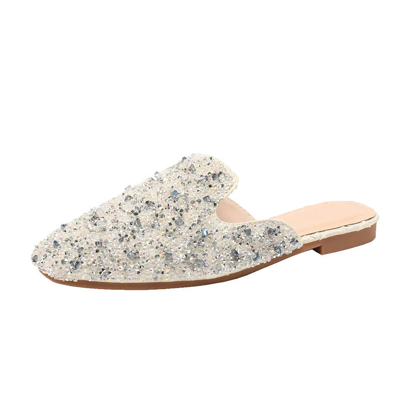 Rhinestone Flat Sandals