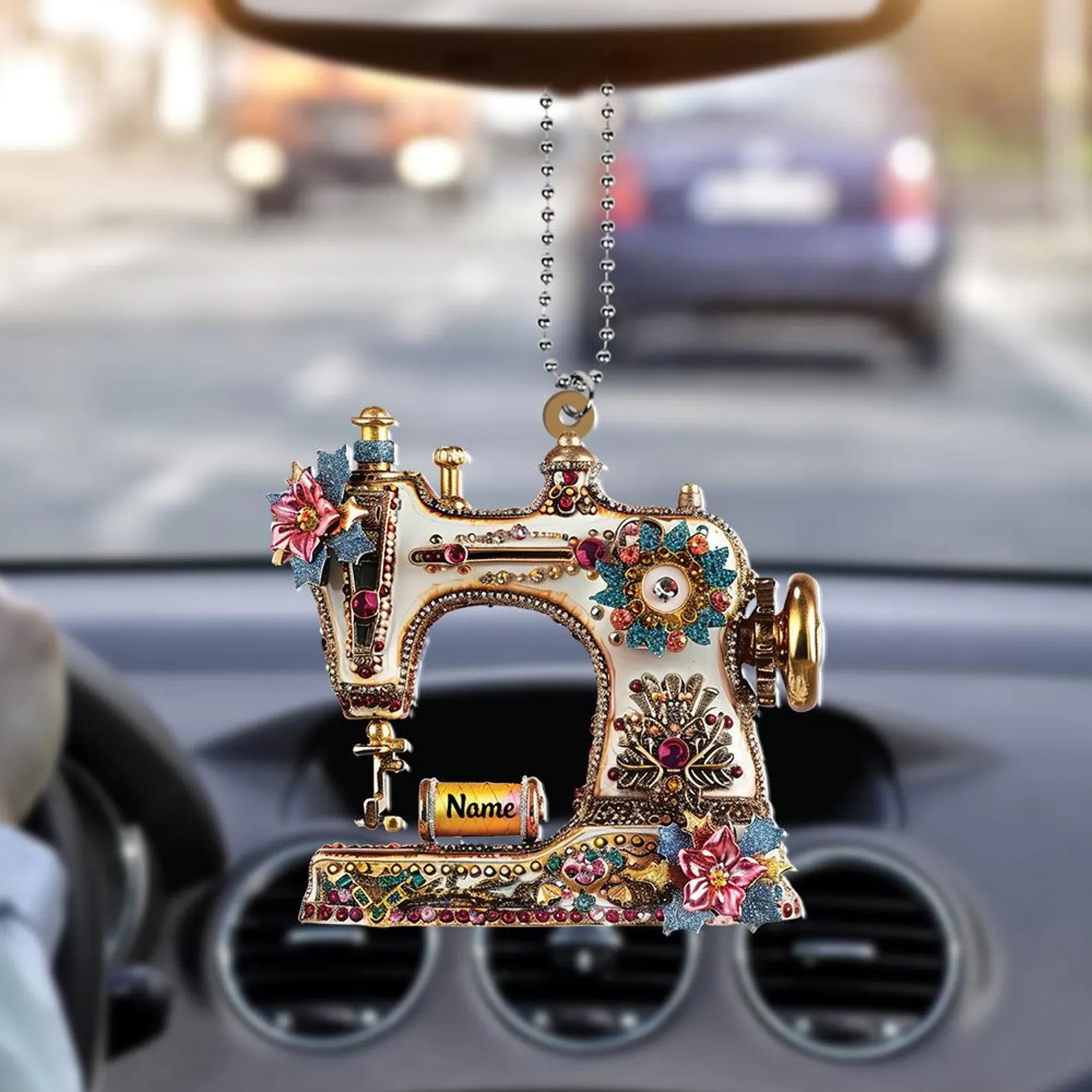 Sewing Machine Christmas 2D Flat Decoration