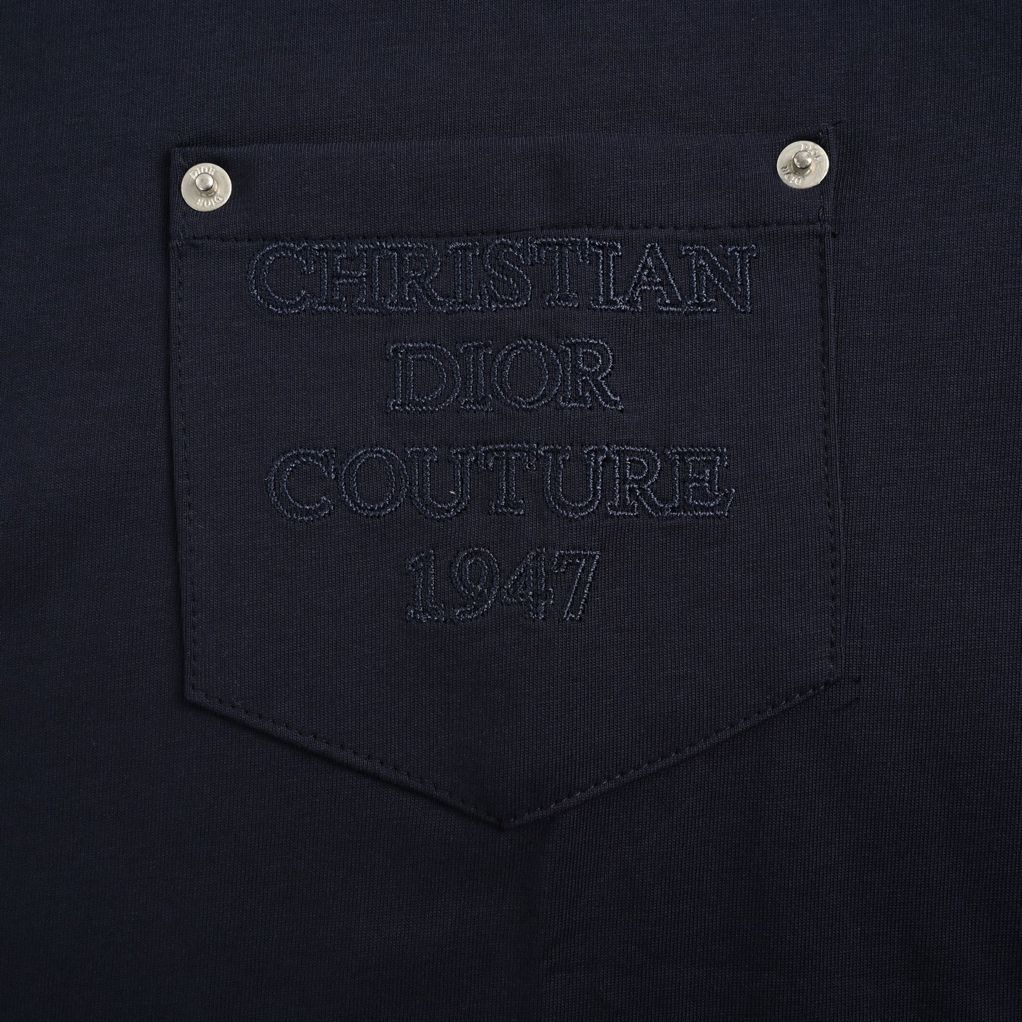 Dior Pocket Embroidered Letters Short Sleeve