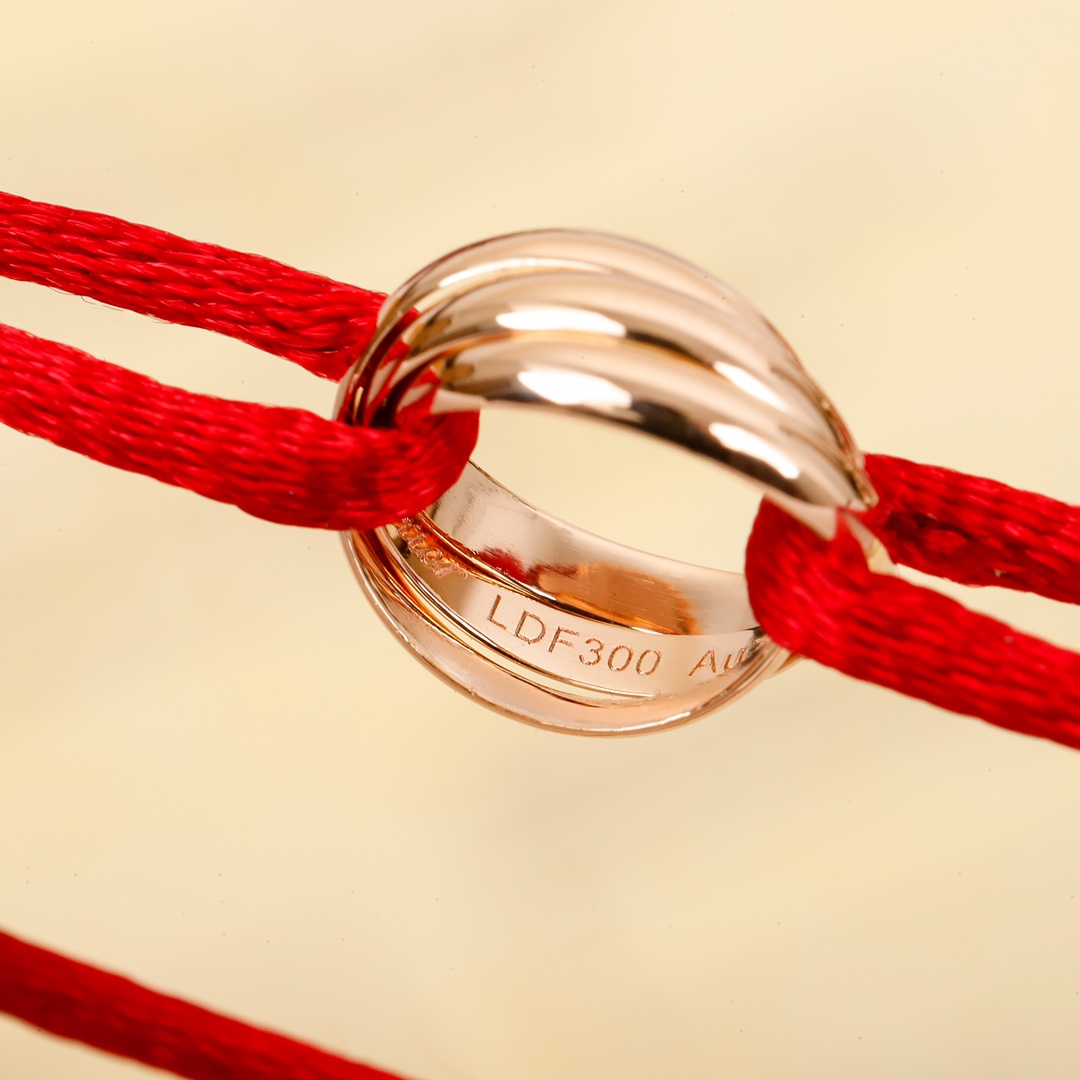 Cartier three-ring red string zodiac year bracelet