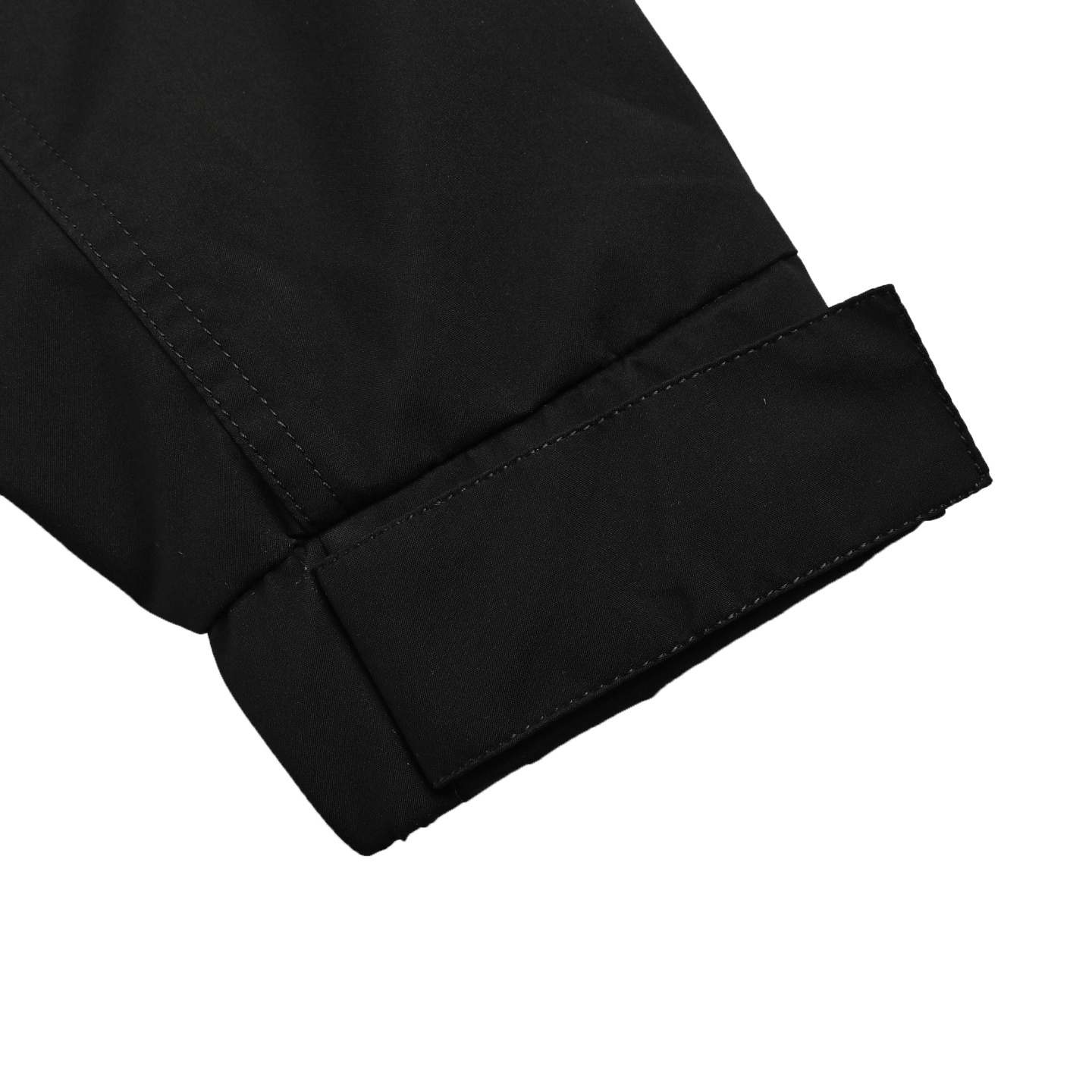 Prada 25ss metal triangle logo laminated zipper jacket