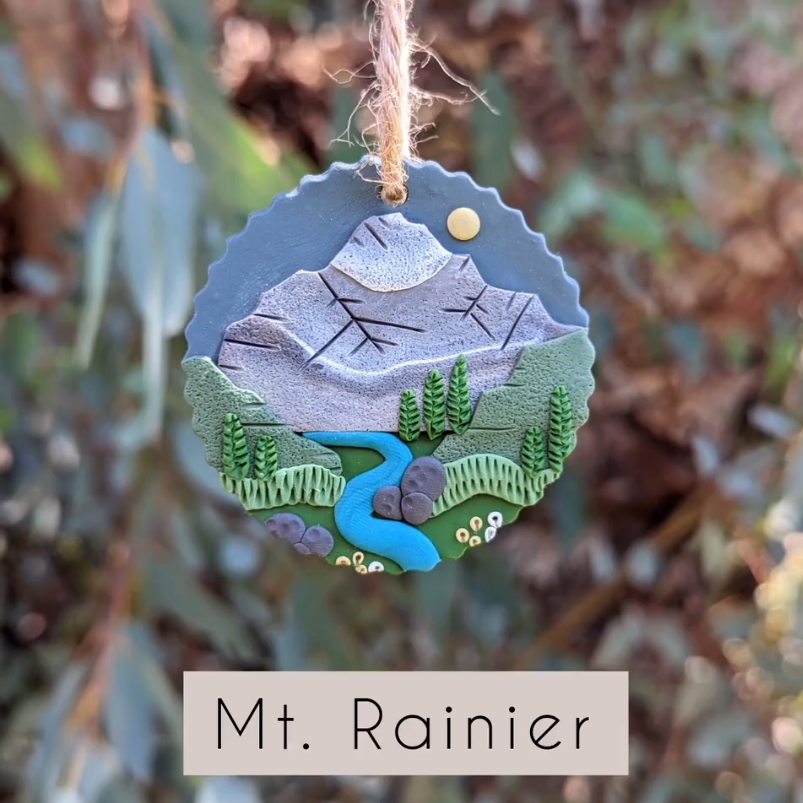 🔥On Sale🔥Handmade National Park Clay Holiday Tree Ornaments