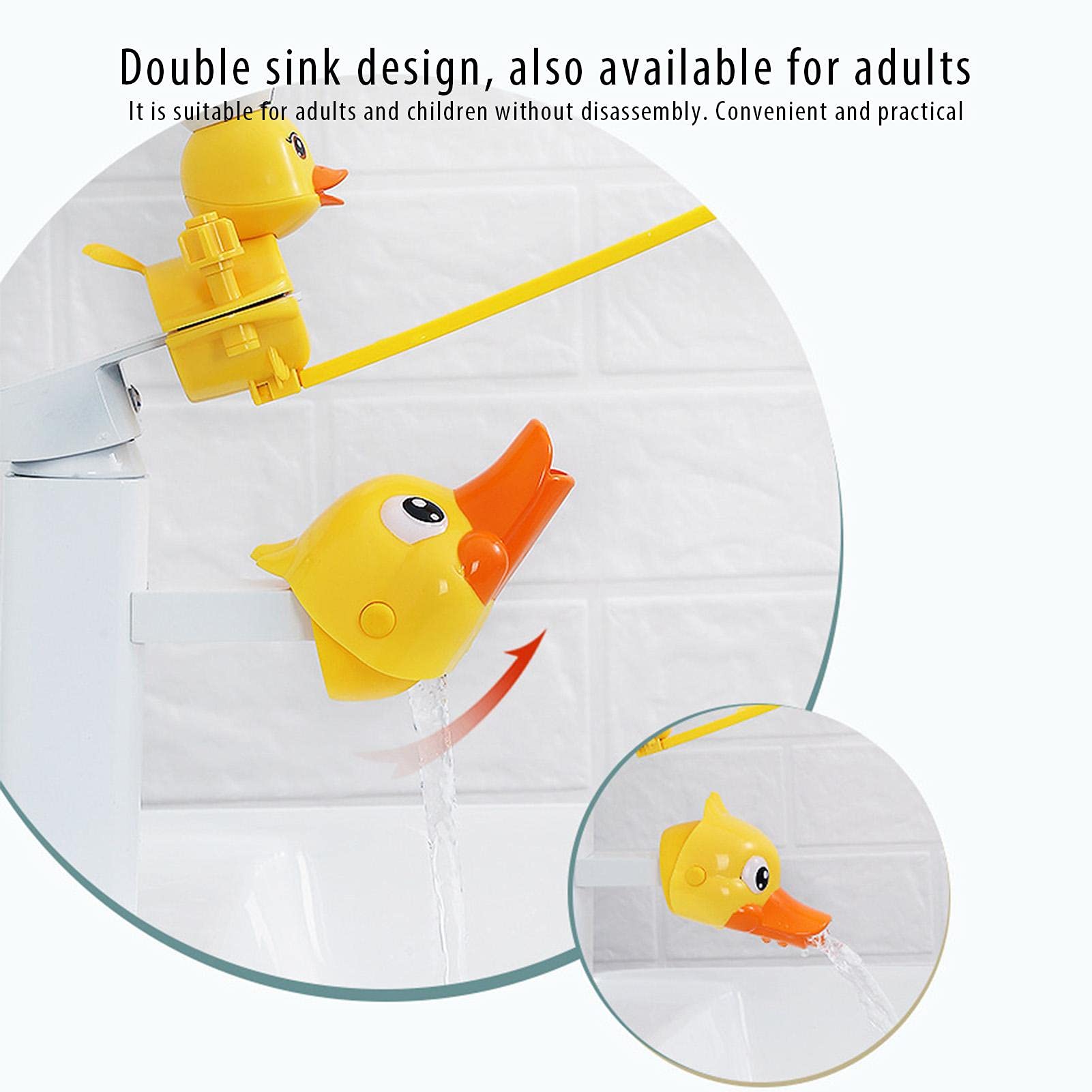 Cute little yellow duck faucet extender