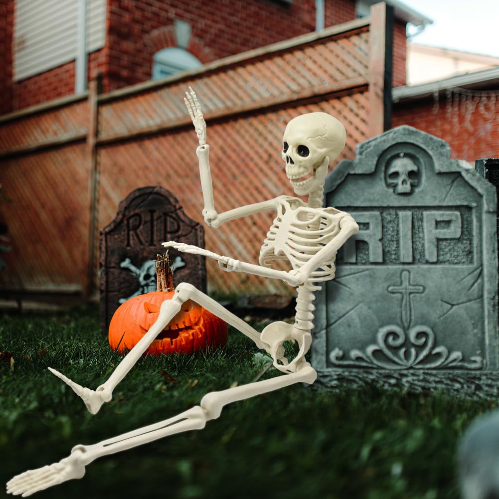 🔥Limited-Time Halloween Offer!🔥Full Body Posable Skeleton Realistic Human Bones