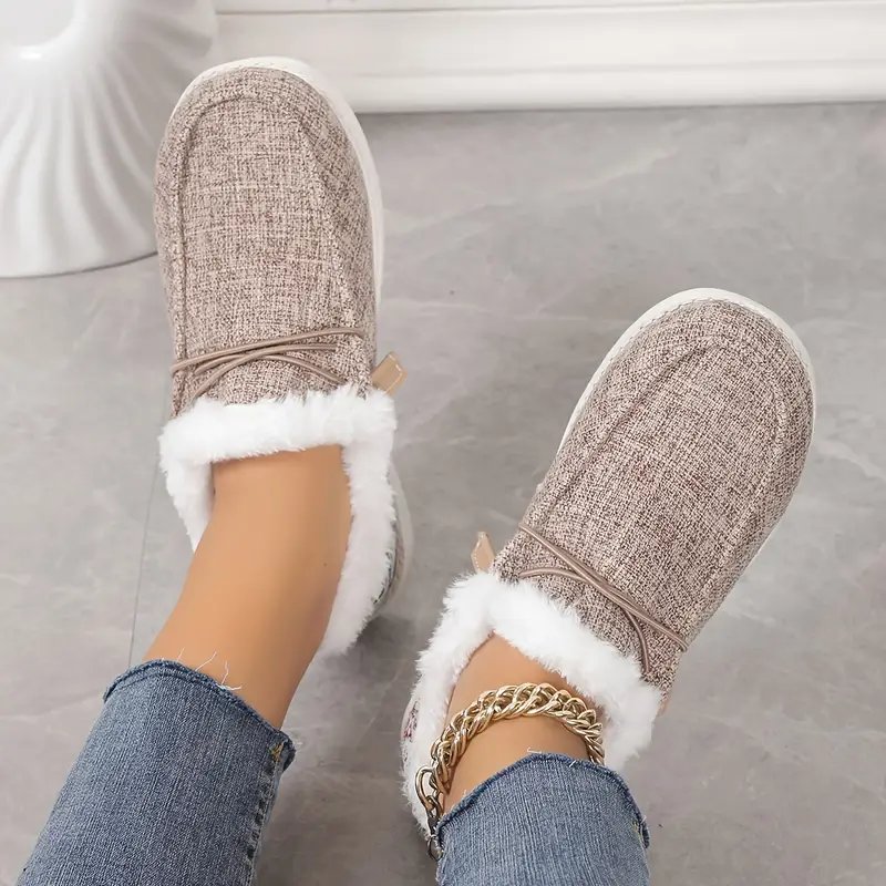 Cozy Fluffy Canvas Slip-On Shoes (🔥Flash Sale - 60% Off)