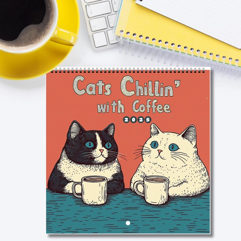 🐈☕Funny coffee cat calendar📅