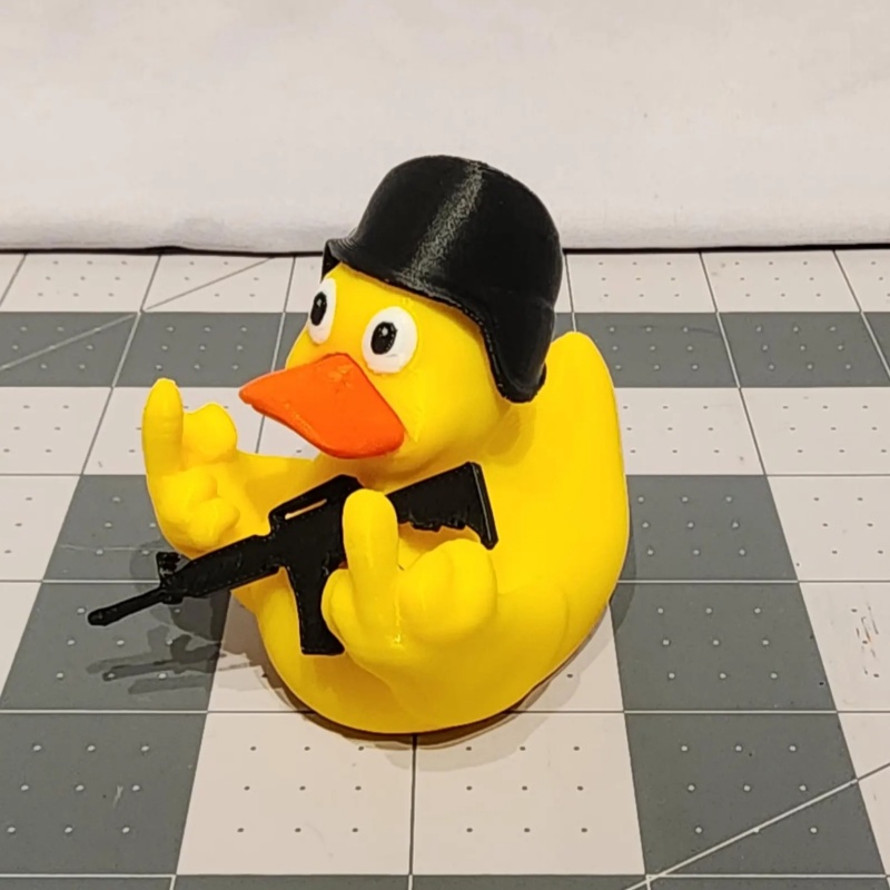 Flip Off Middle Finger Duck - Tactical Version