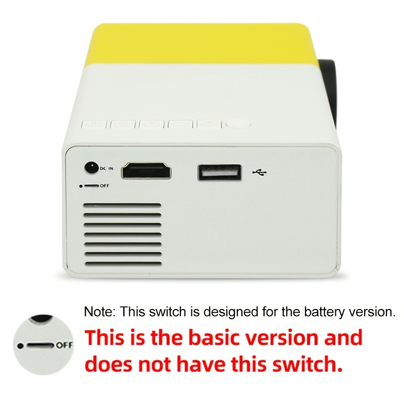HD Mini Projector , Support For HDMI, USB, And Memory SD Card - Enhance Your Movie, TV, And Gaming Experience,For Office/School/Meeting/Team Building/Presentation.Compatible With Android/IOS/Windows