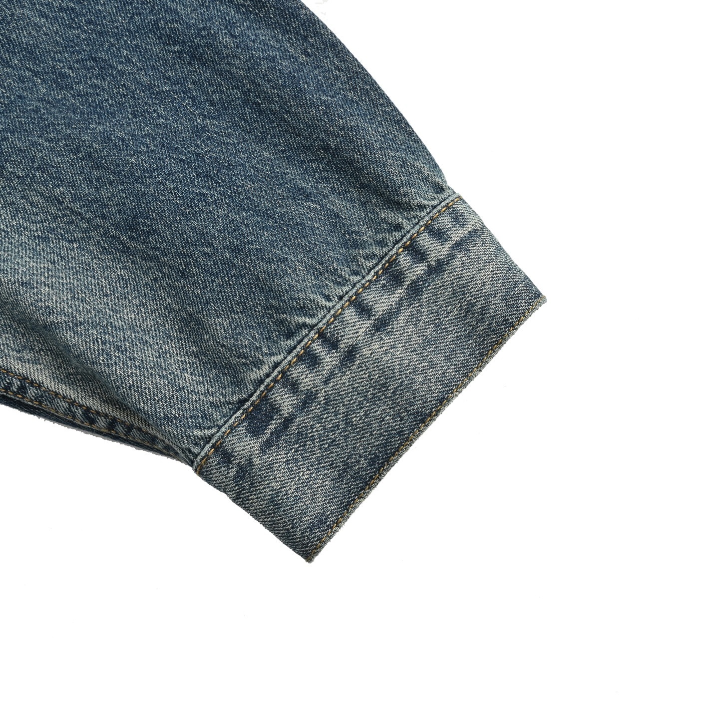 Balenciaga 25Fw blue denim jacket with silver tape print