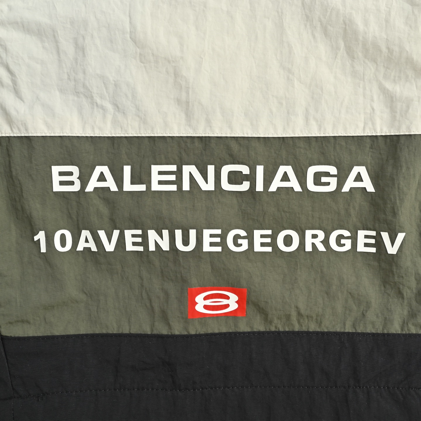 Balenciaga patchwork letter print shorts