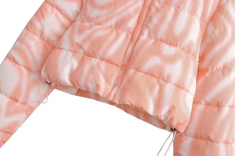 Autumn Women Clothing Printing Hooded Cotton Coat