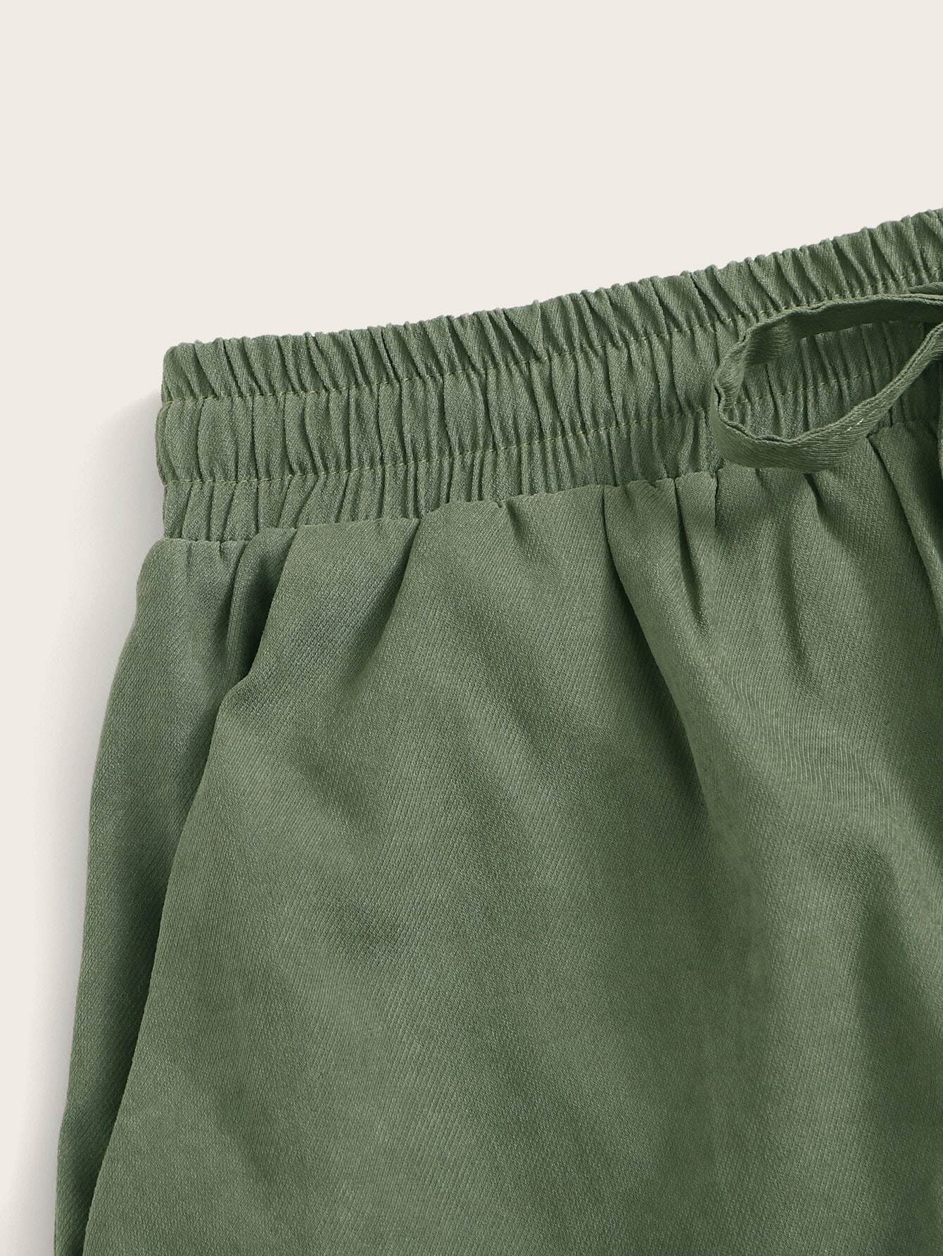 Knot Flap Pocket Cargo Shorts