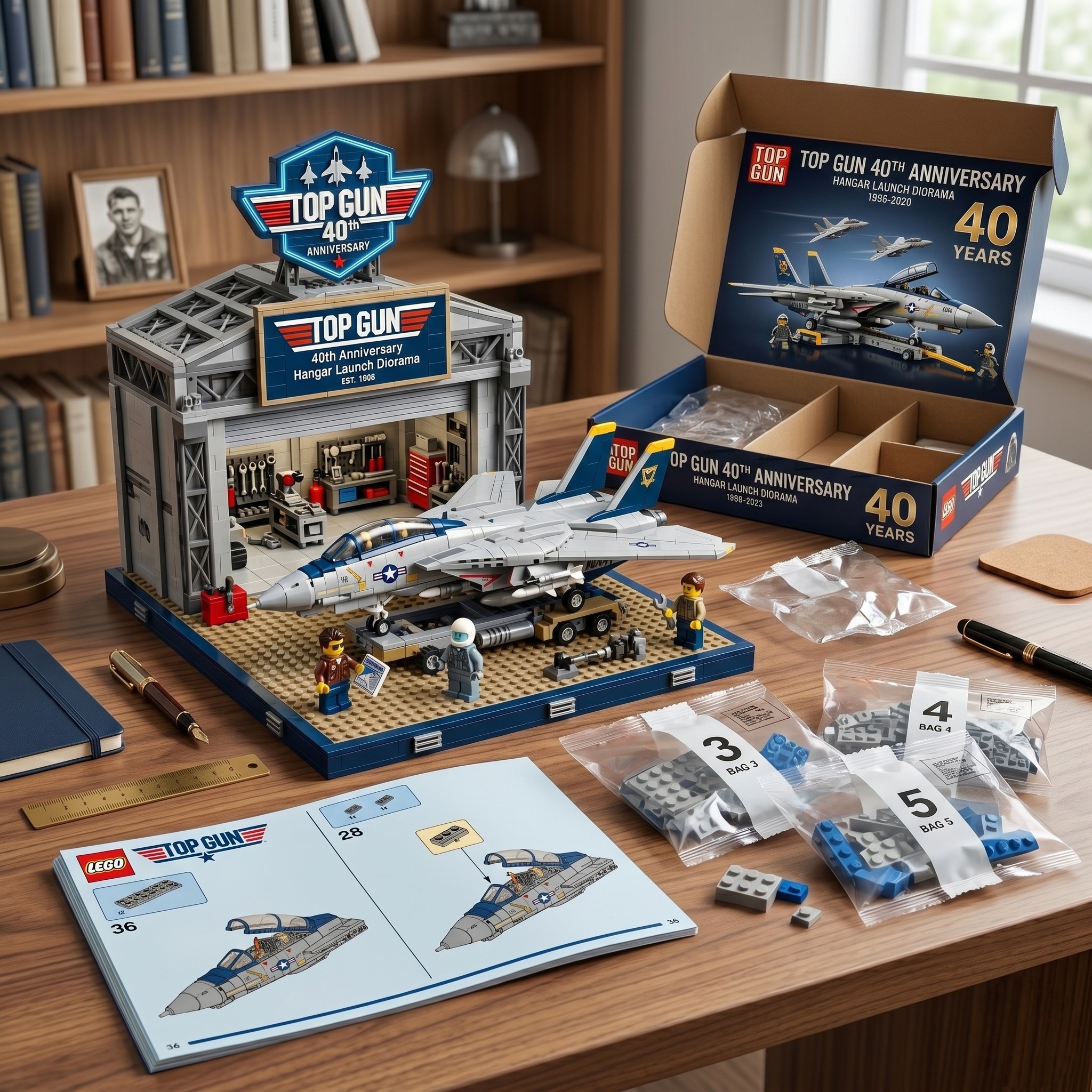 ✈️ Top Gun 40th Anniversary LEGO Hangar Diorama Set 🛫