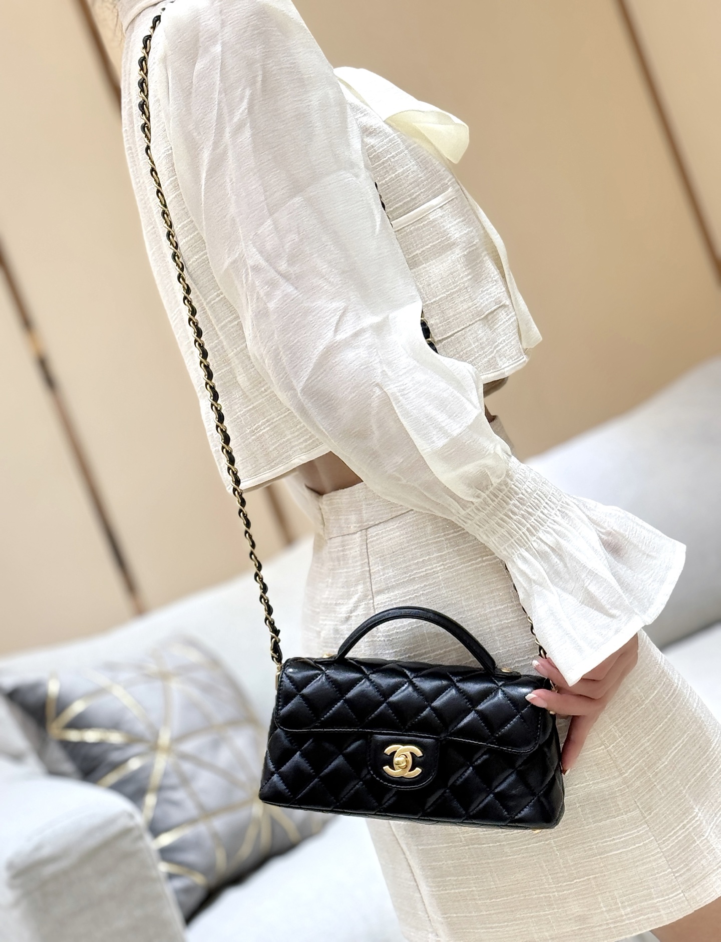Chanel 25P horizontal kelly handle bag AS5354 00118