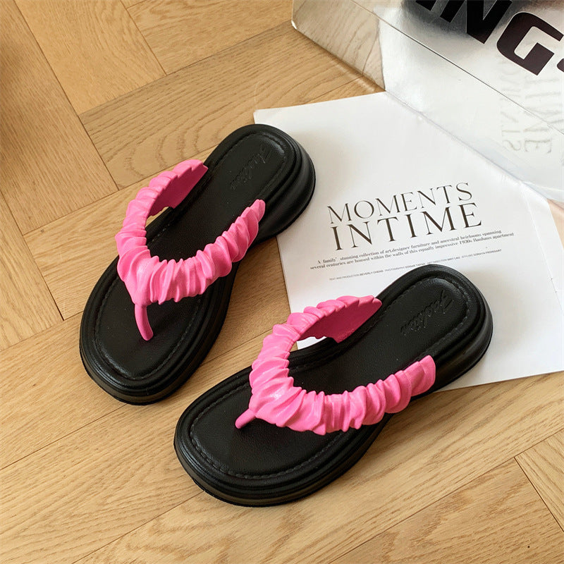 Couple Flip-flops Beach Seaside Plywood Cool Sandals