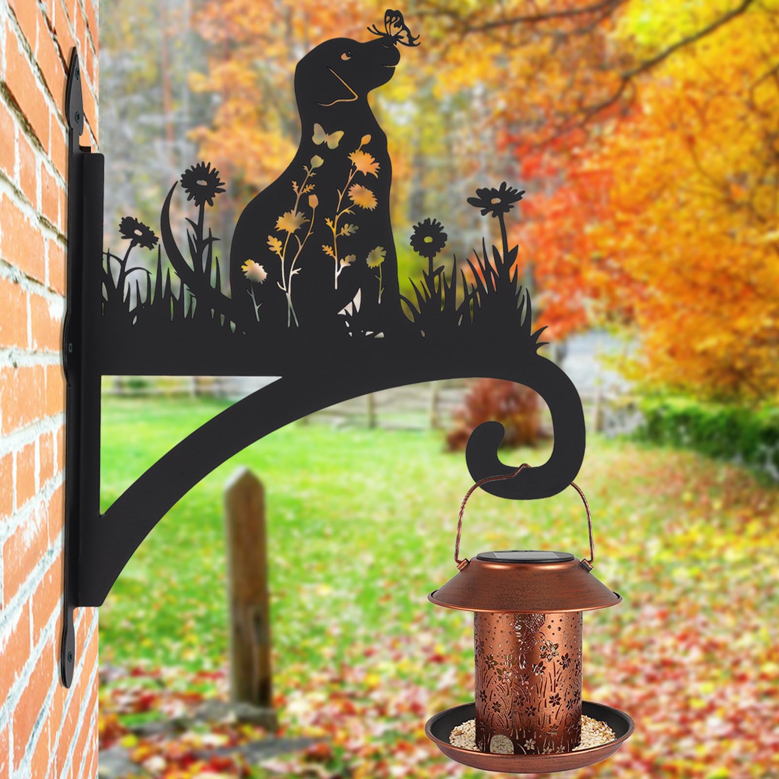 Heavy Duty Iron Animal Silhouette Hanging Brackets - Perfect for Birdfeeders, Lanterns, and Flower Baskets