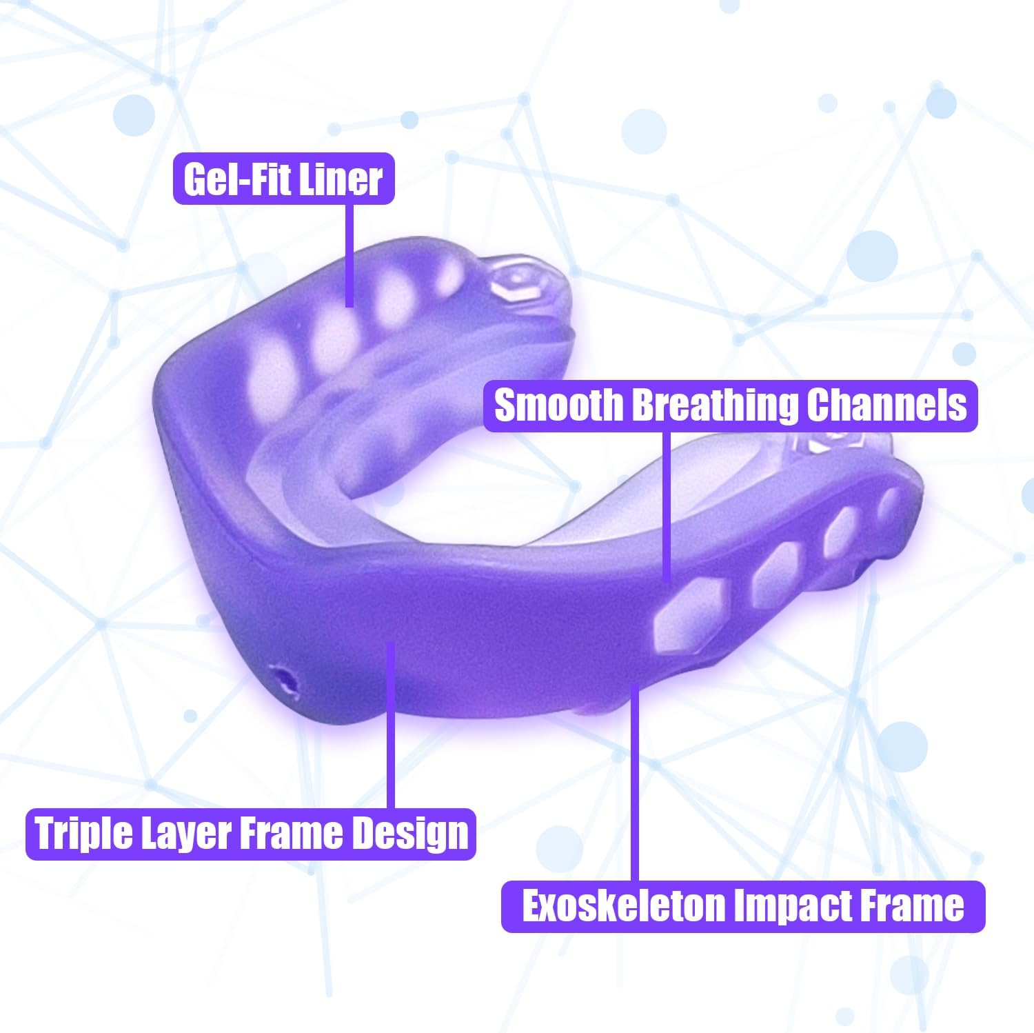Purple Adult and Youth Football Mouth Guard