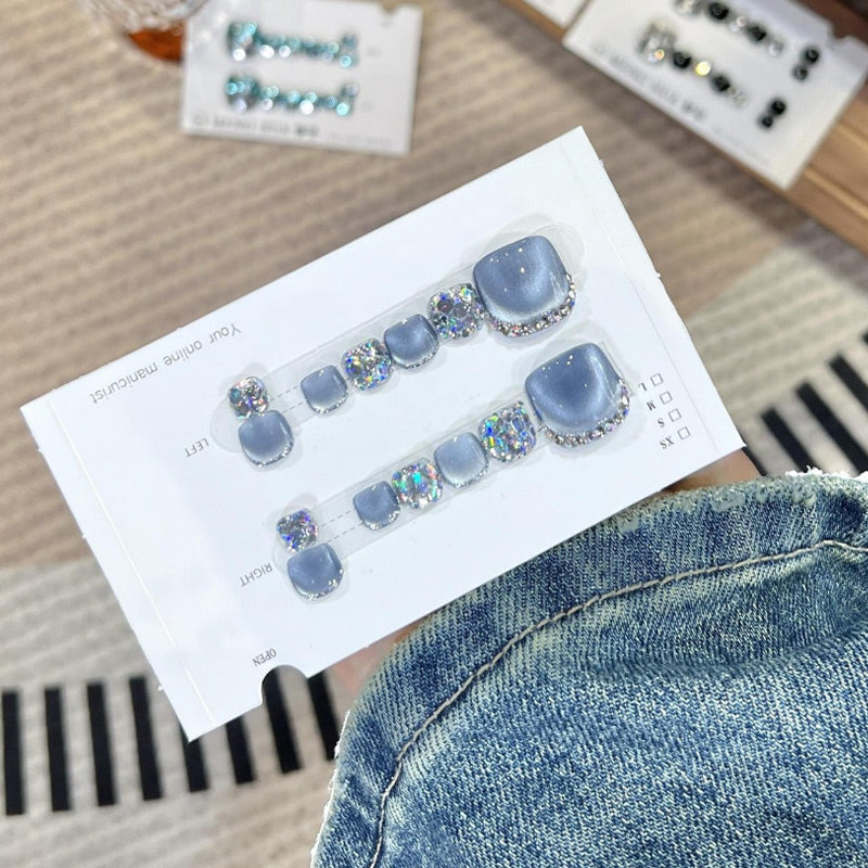 14 Sheets Square Press on Toenails🌈