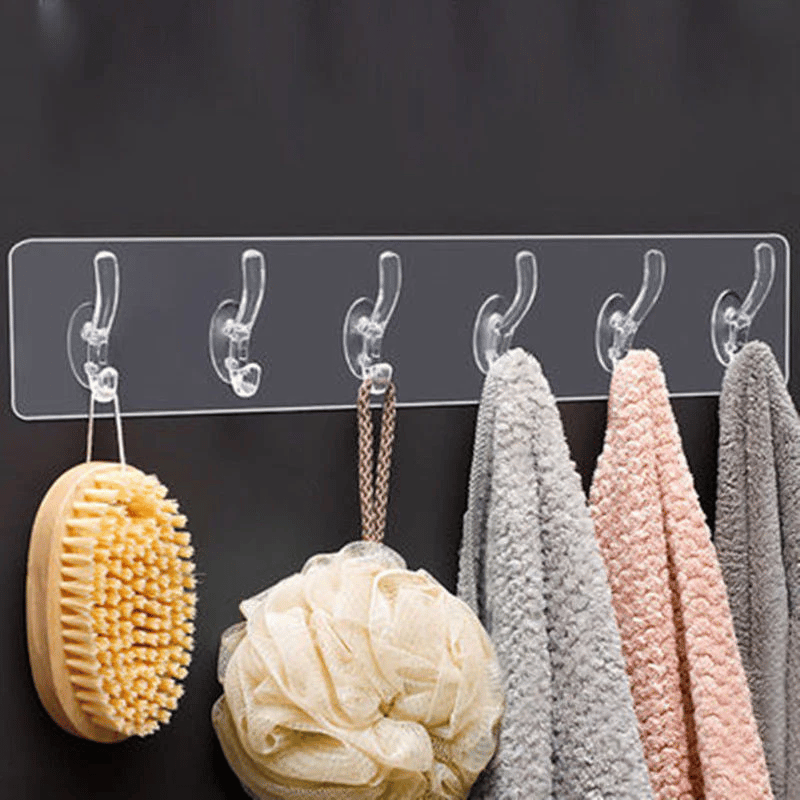 (🎉New Year Sale - 49% OFF) Multifunctional Transparent 6 Hooks ⚡