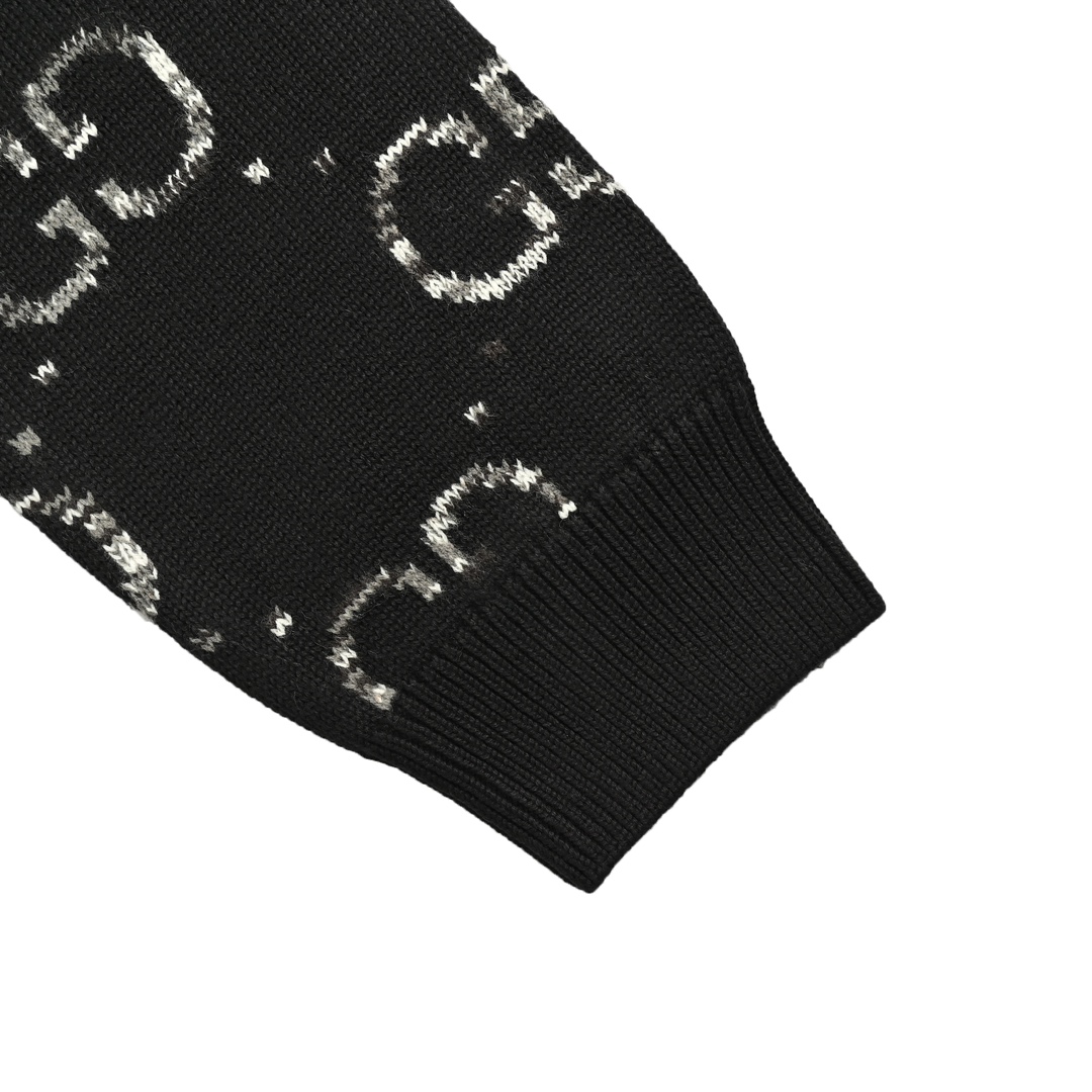 Gucci 24Fw Classic Interlocking G Jacquard Crew Neck Sweater