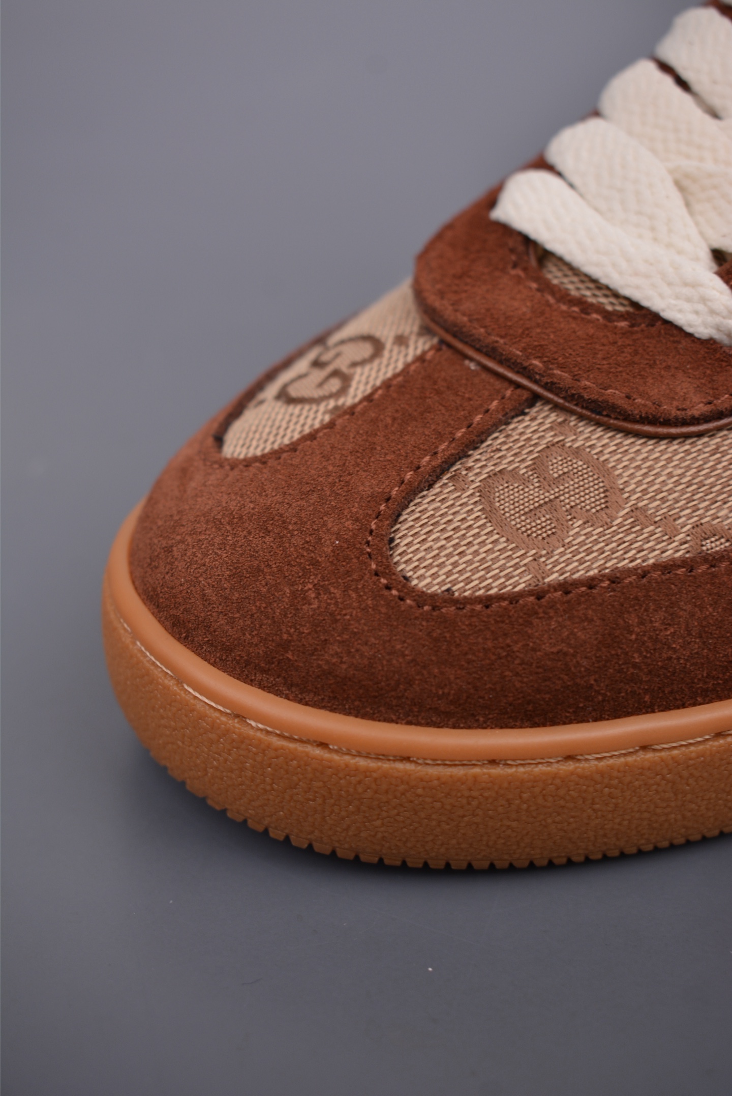 Gucci Interlocking G Suede Sneaker G74 Dark Brown Print 791742AAEGA2242