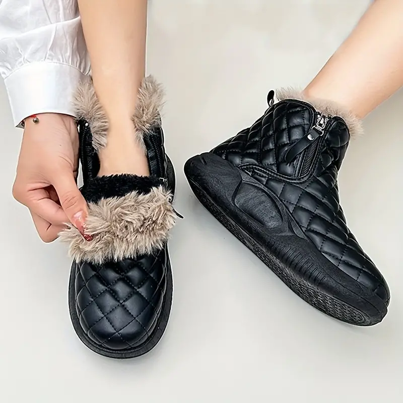 Women's High-End Warm & Comfortable Thick Soled Snow Boots Wide Width(FREE SHIPPING)