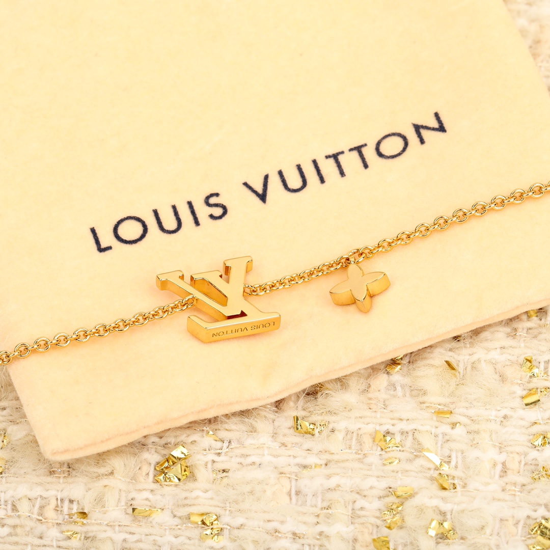 Louis Vuitton pink logo bracelet